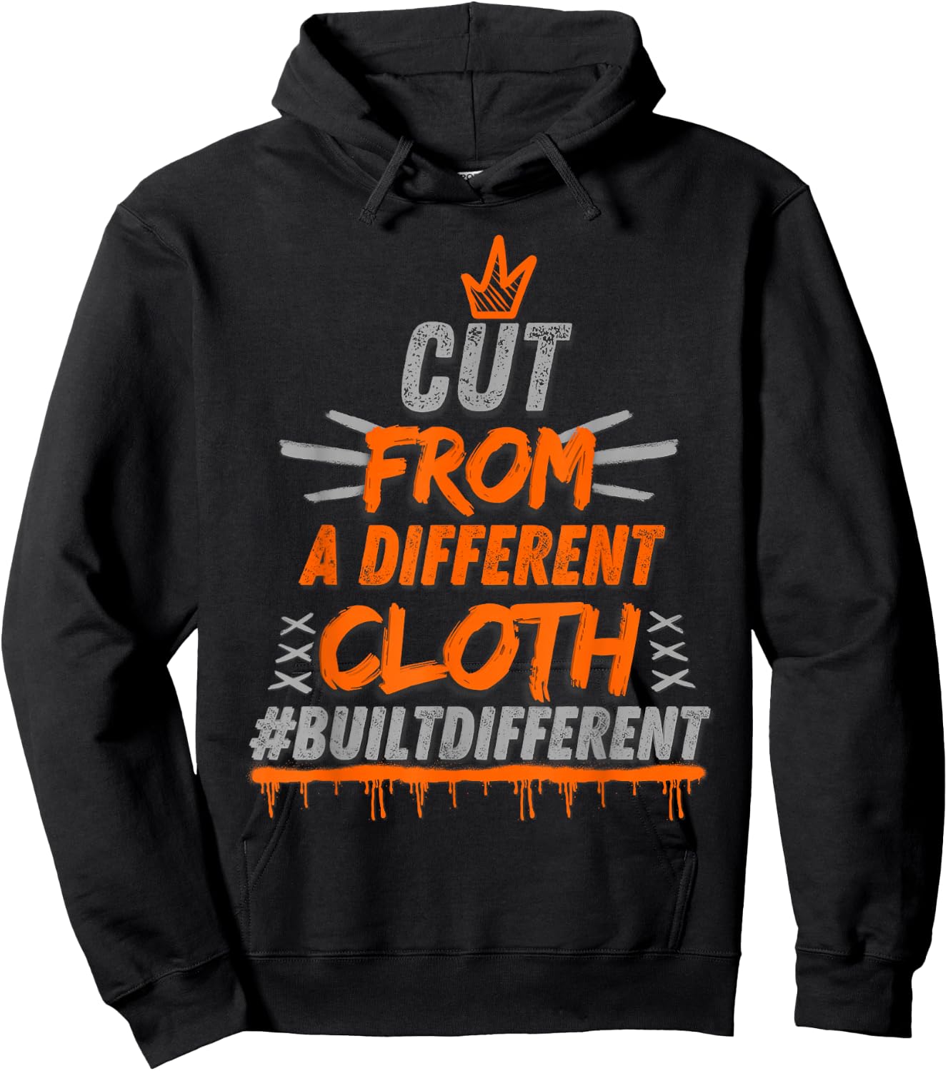 Olive Army Solar Orange Color Match Hoodie - Hoodie | Black
