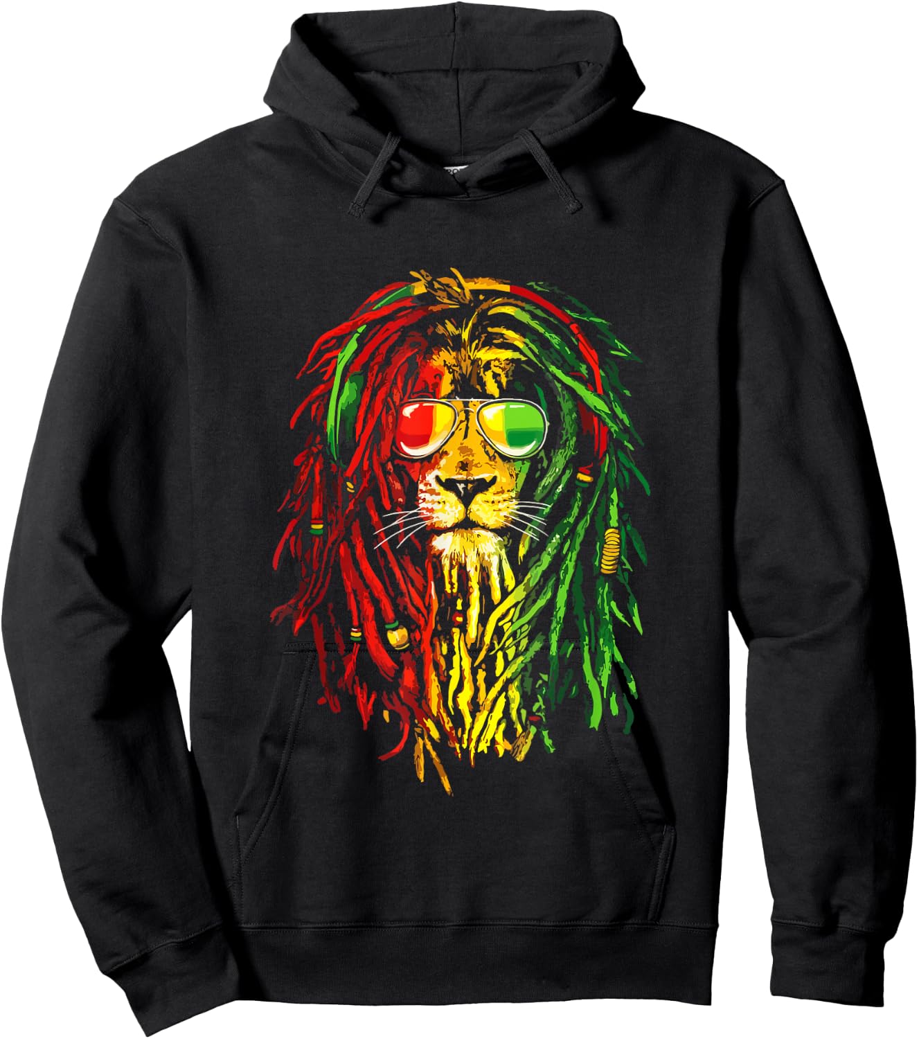 Reggae Music lovers , Jamaican royal lion Hoodie - Hoodie | Black