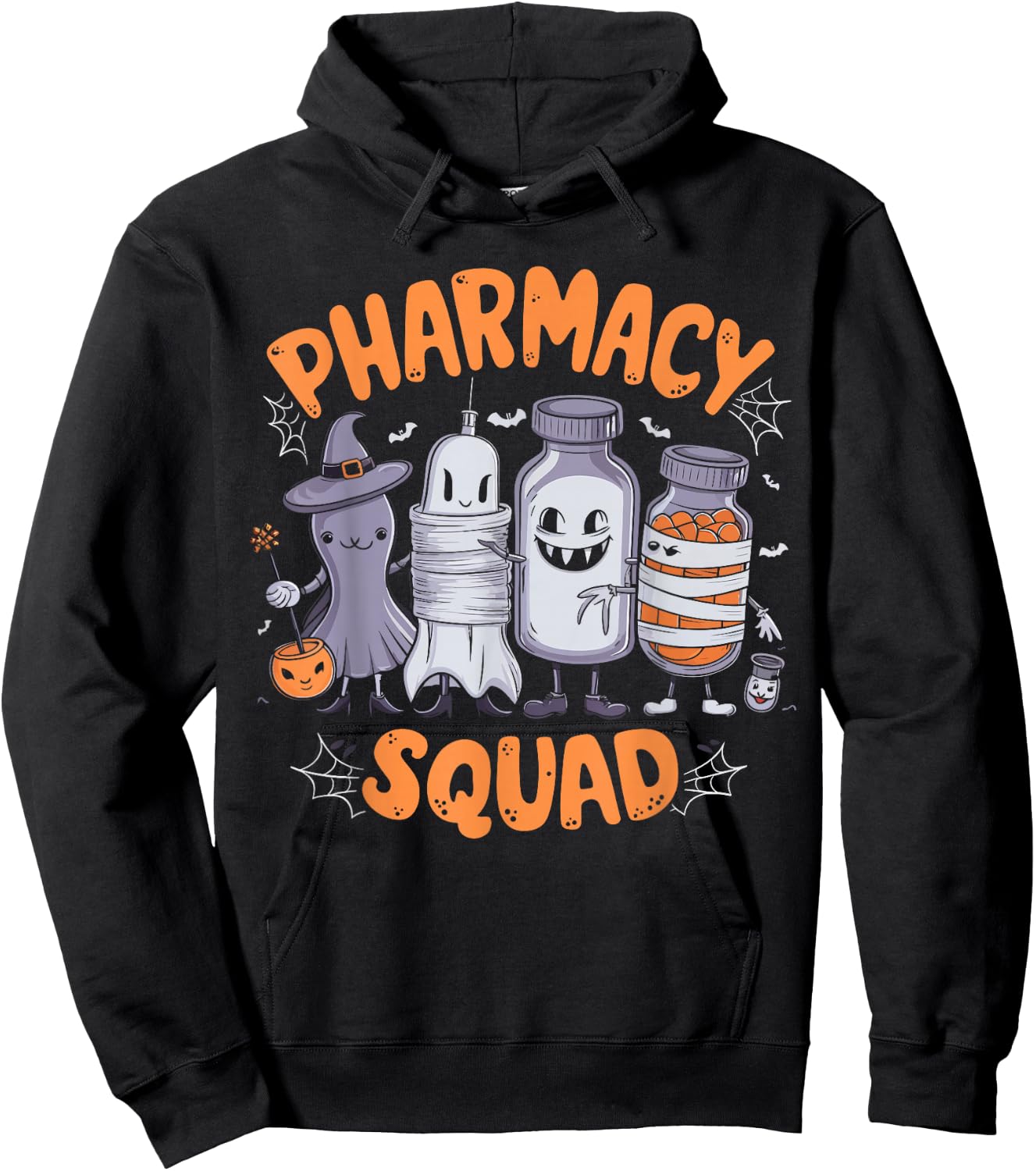 Pharmacy Squad Cute Halloween Pharmacist Techs Students Fun Hoodie - Hoodie | Black