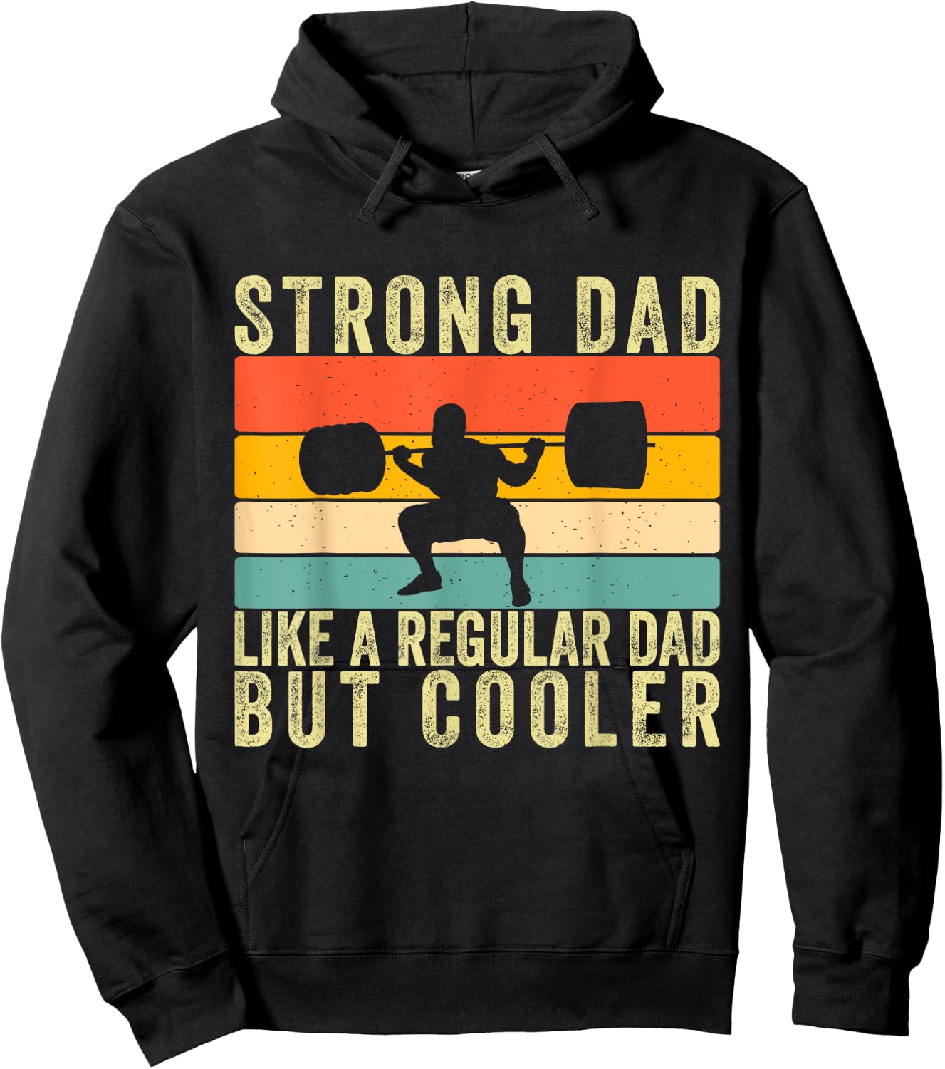 Strong Dad Workout Father Day For Weight Lifting Dad Hoodie - Hoodie | Black