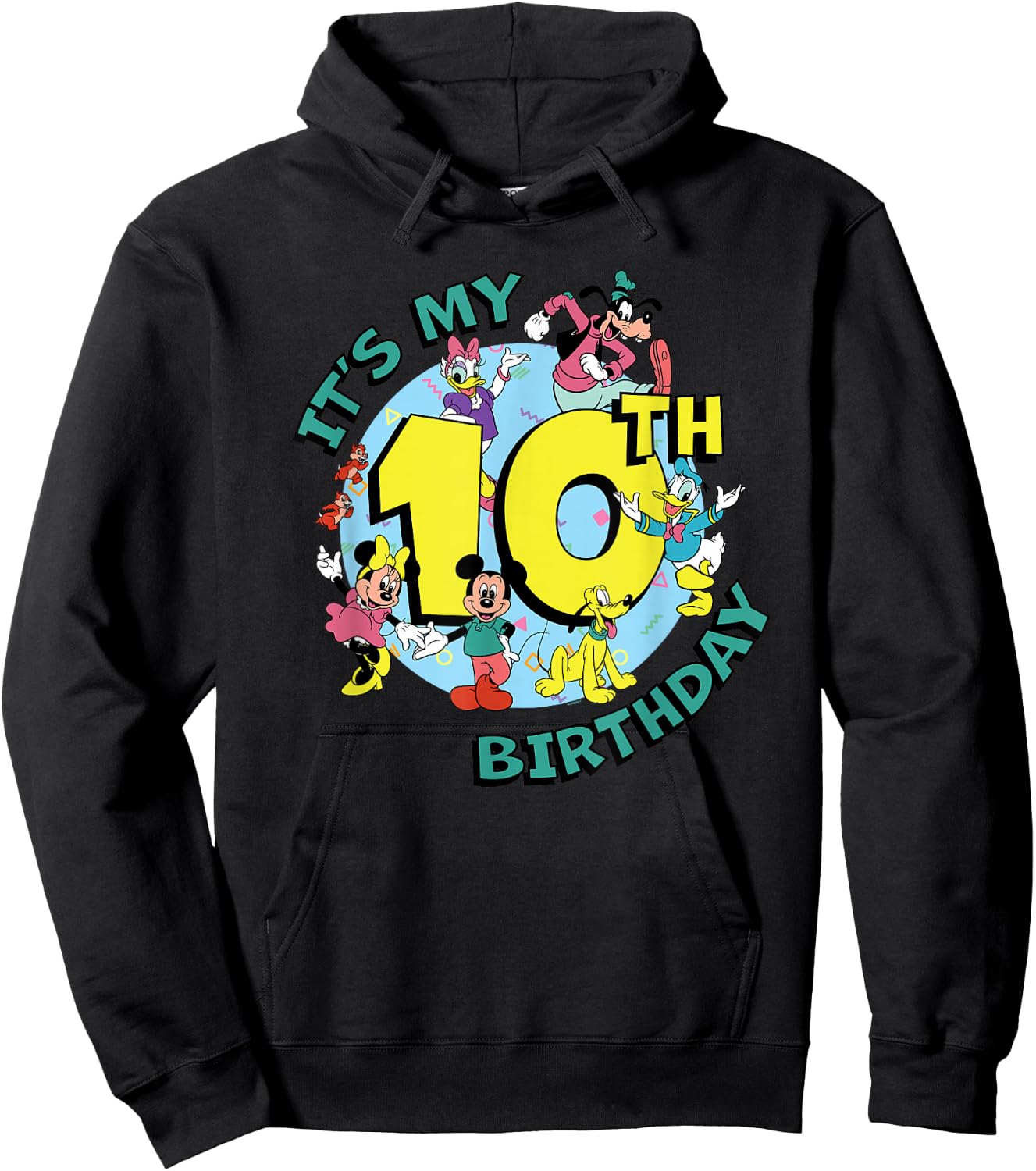 Disney Mickey and Friends It's My Tenth 10th Birthday Hoodie - Hoodie | Black