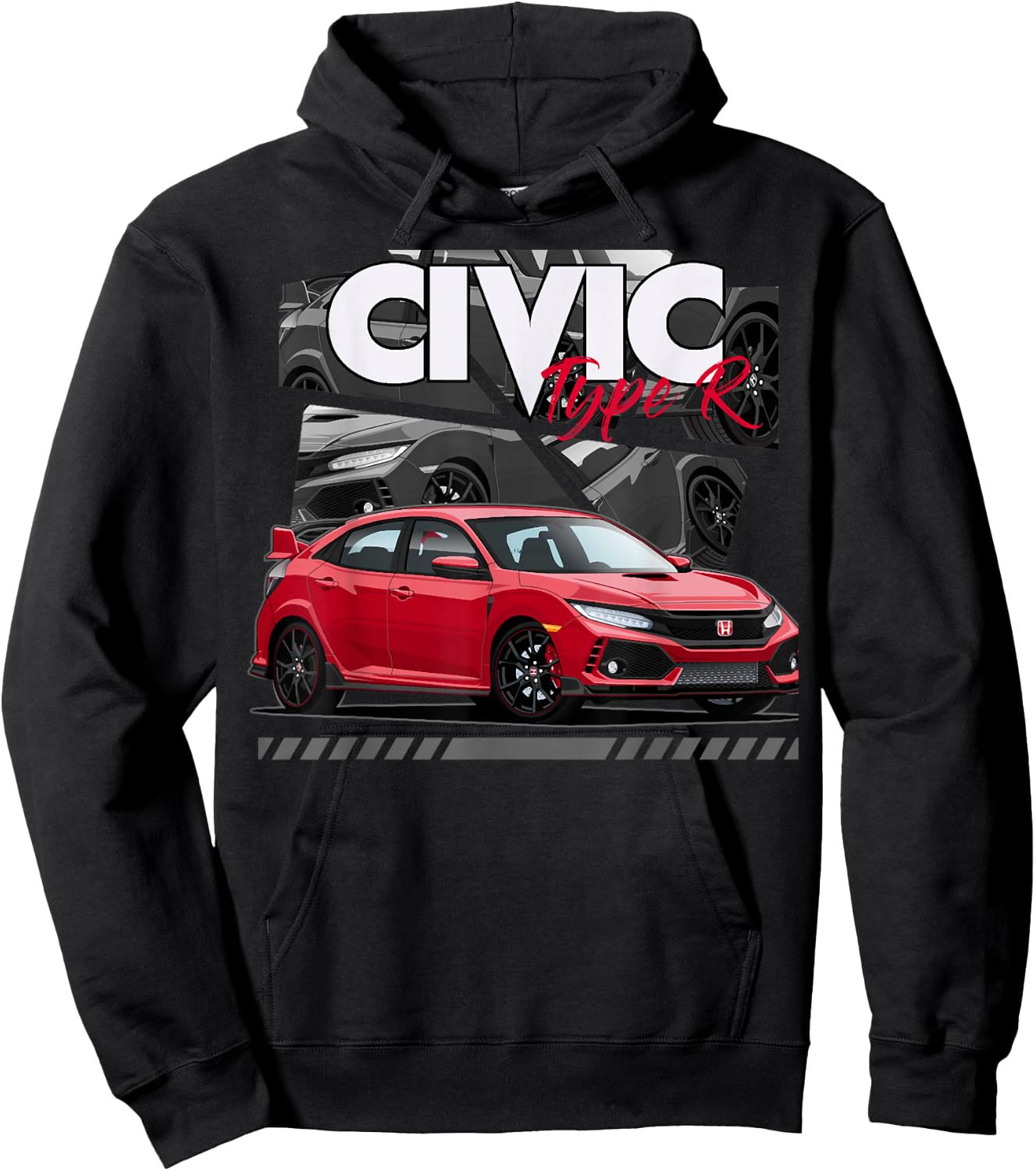 Civic Type R FK8 Japanese Car , Small, Black Hoodie - Hoodie | Black