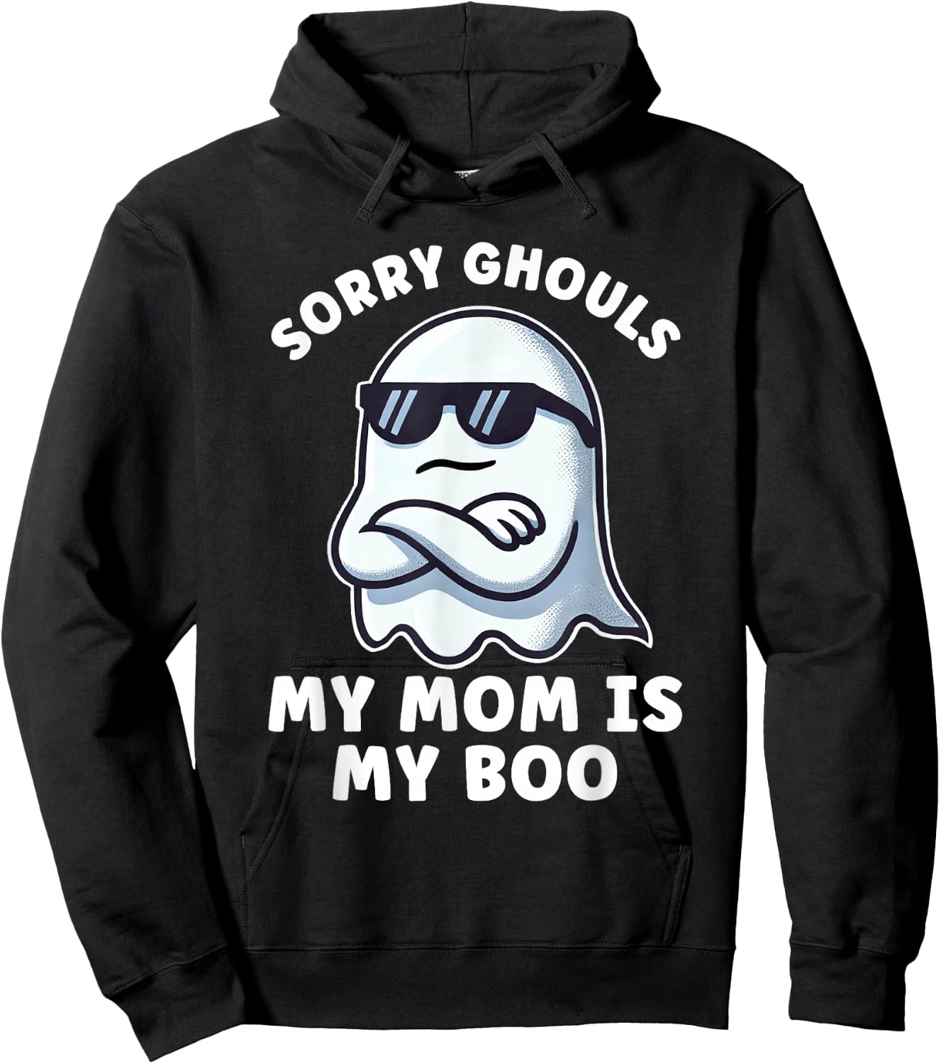 Halloween Ghost My Mama is my Boo Boys Kids Mom is my Boo Hoodie - Hoodie | Black