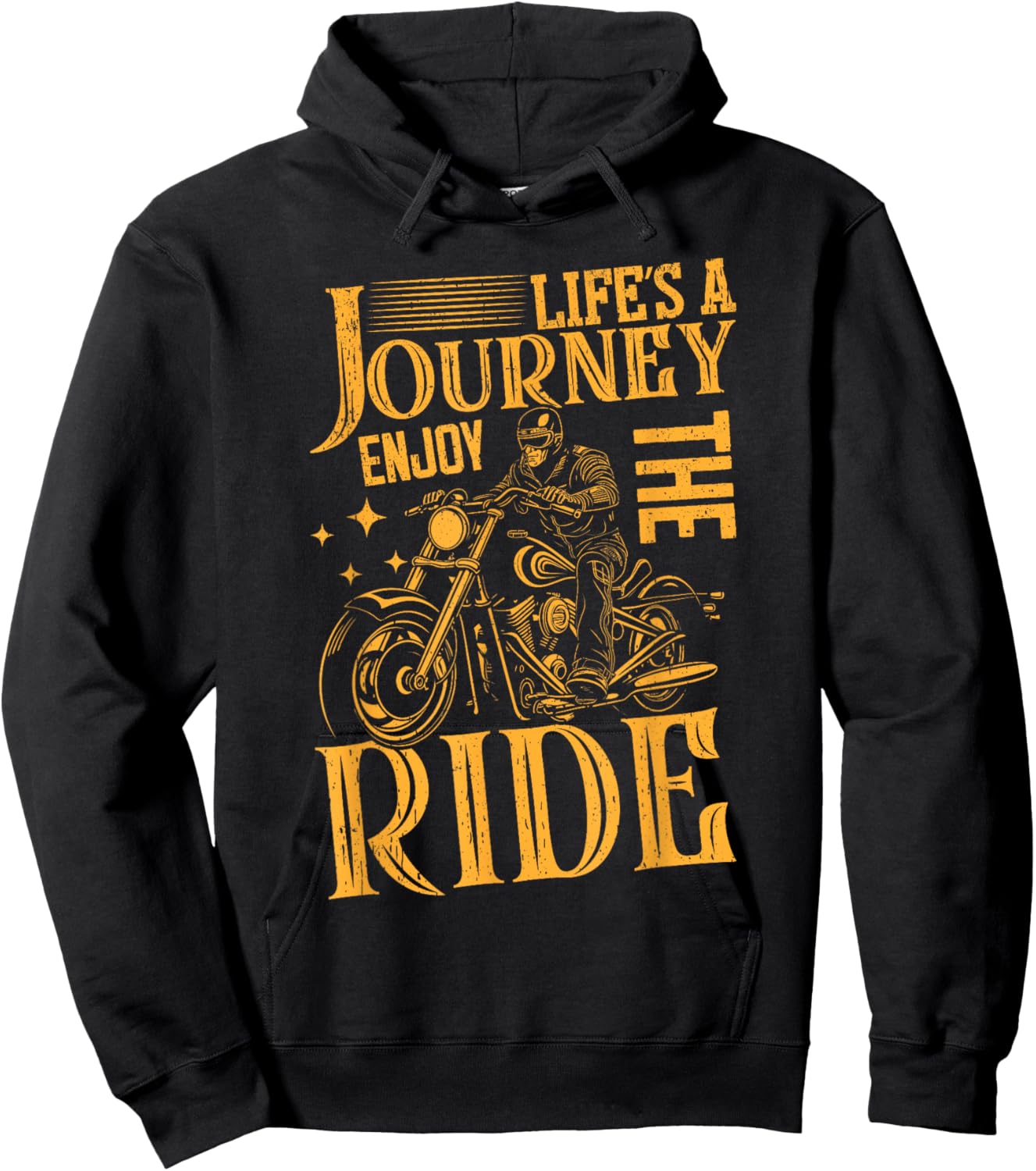 Funny Biker Art Motorcycle Motorbike Rider Hoodie - Hoodie | Black