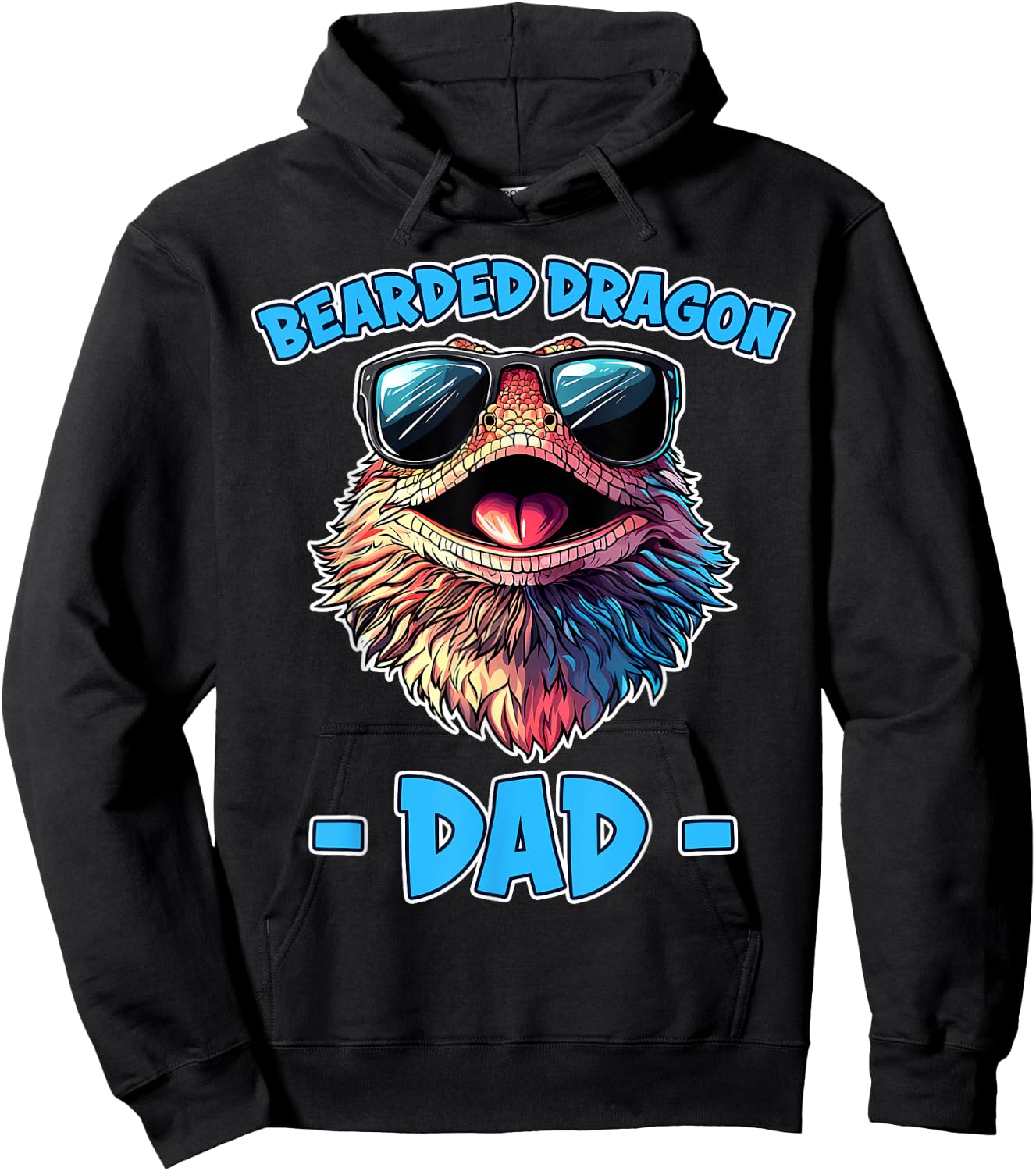 Bearded Dragon Dad Cute Bearded Dragon Hoodie - Hoodie | Black