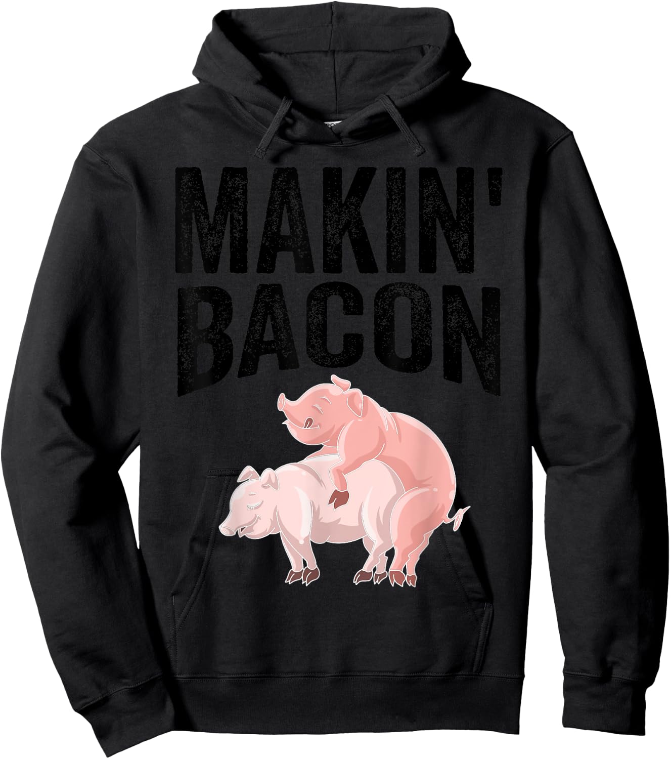Funny Making Bacon Gift Women Cool Pig Bacon Joke Hoodie - Hoodie | Black