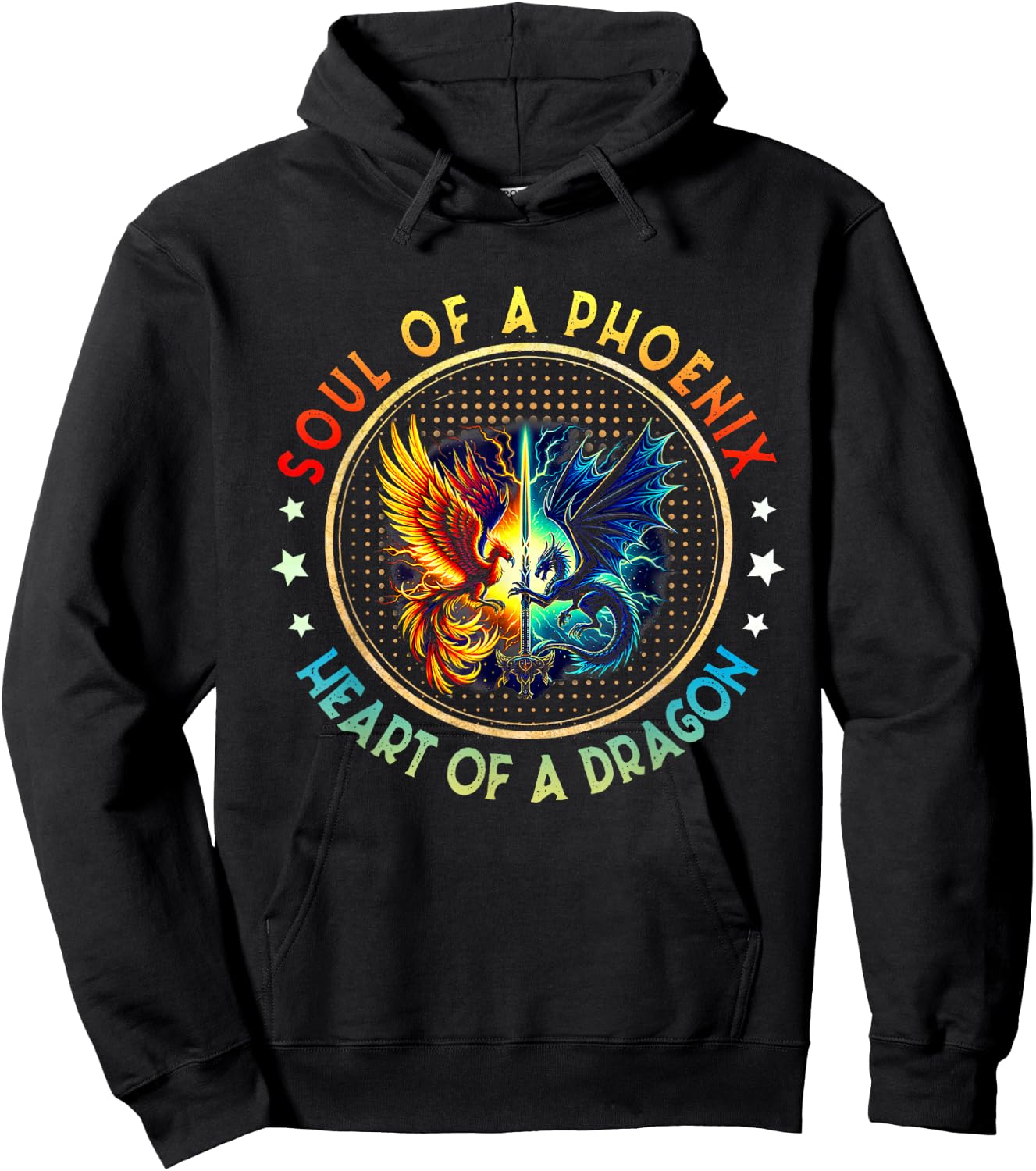 Soul Of Dragon Heart Of A Phoenix Women Kid Hoodie - Hoodie | Black