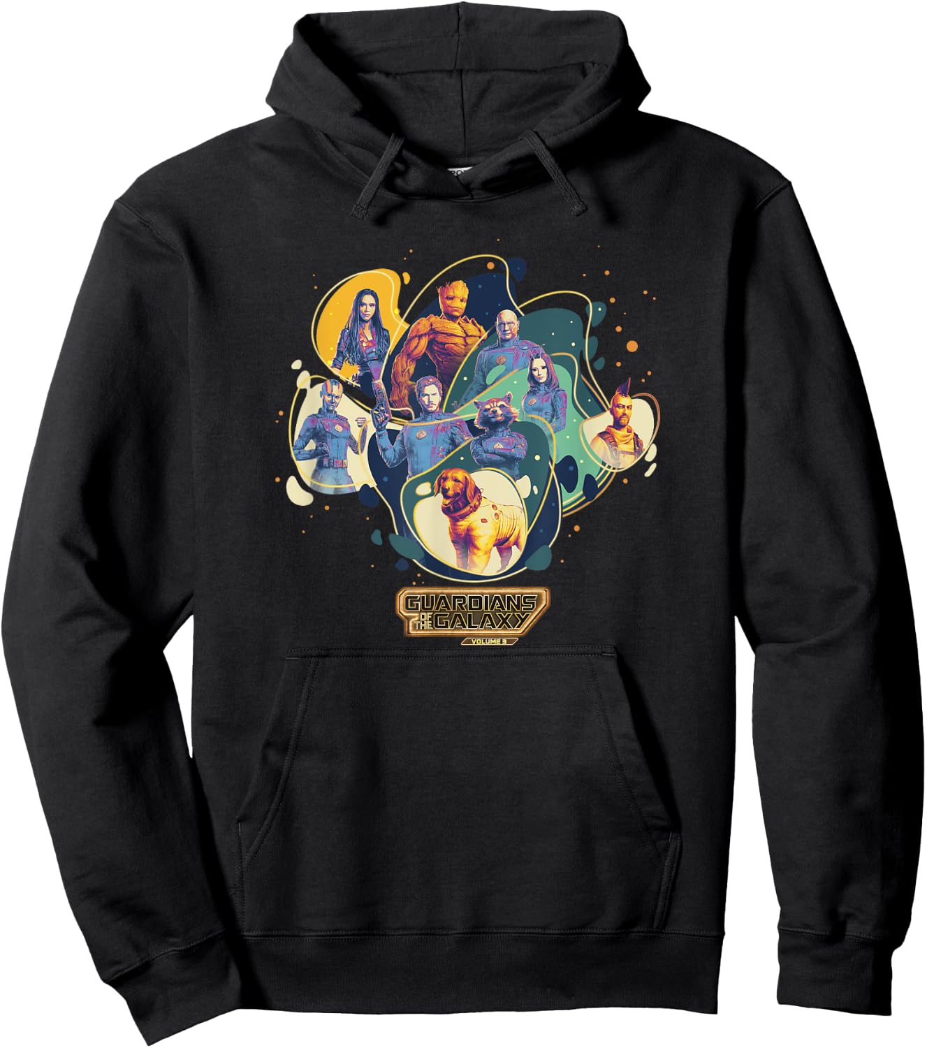 Marvel Guardians of the Galaxy Vol. 3 Cosmic Group Shot Hoodie - Hoodie | Black