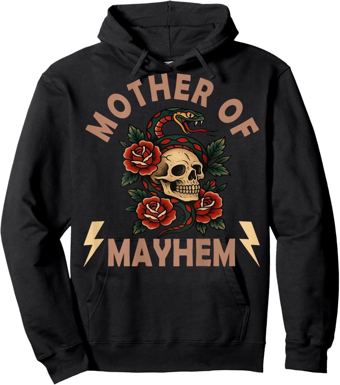 Mother of Mayhem Matching Family (on Back) Hoodie - Hoodie | Black