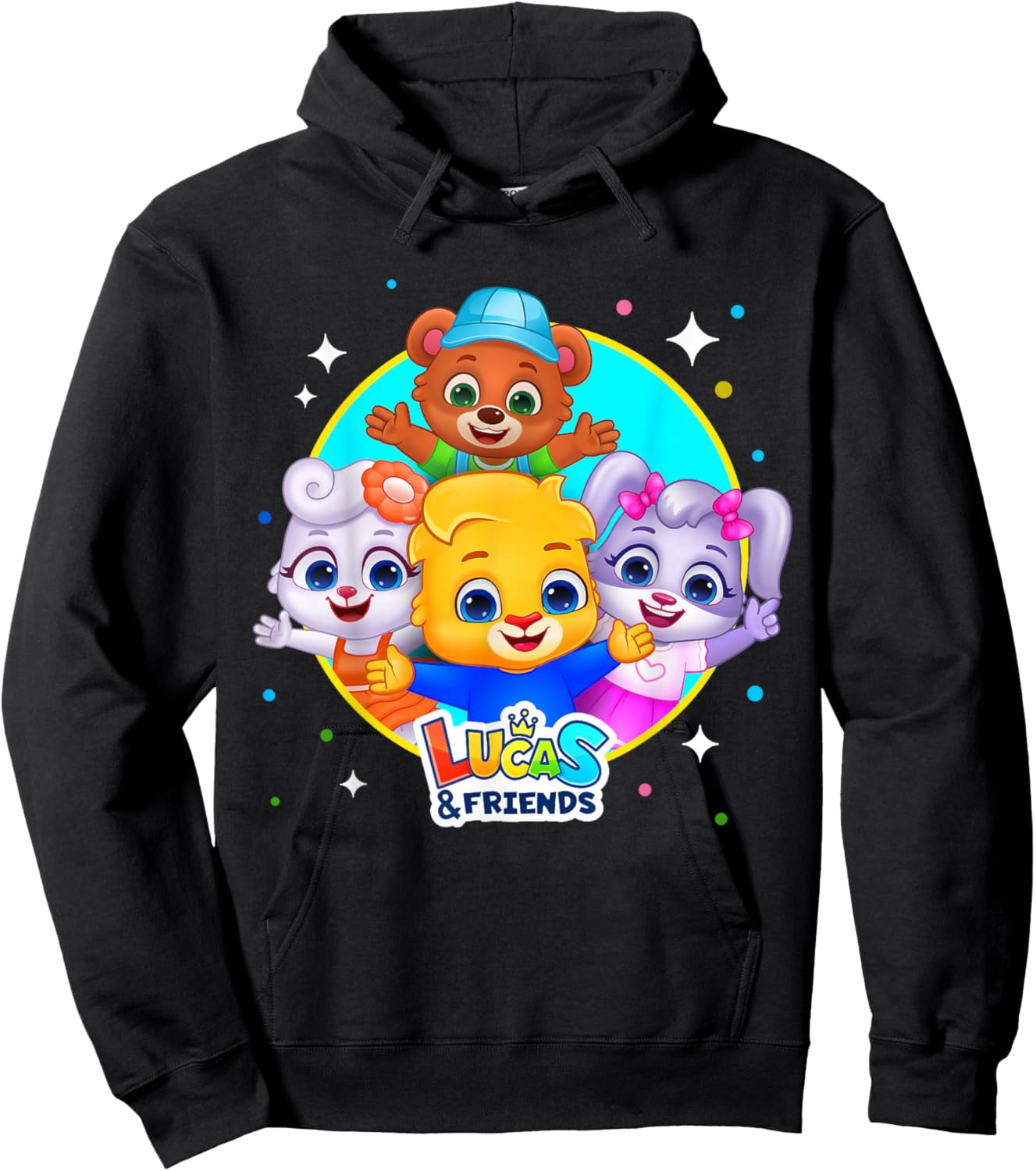 Lucas, Ruby Popular Kids | Lucas and Friends Toddler Hoodie - Hoodie | Black