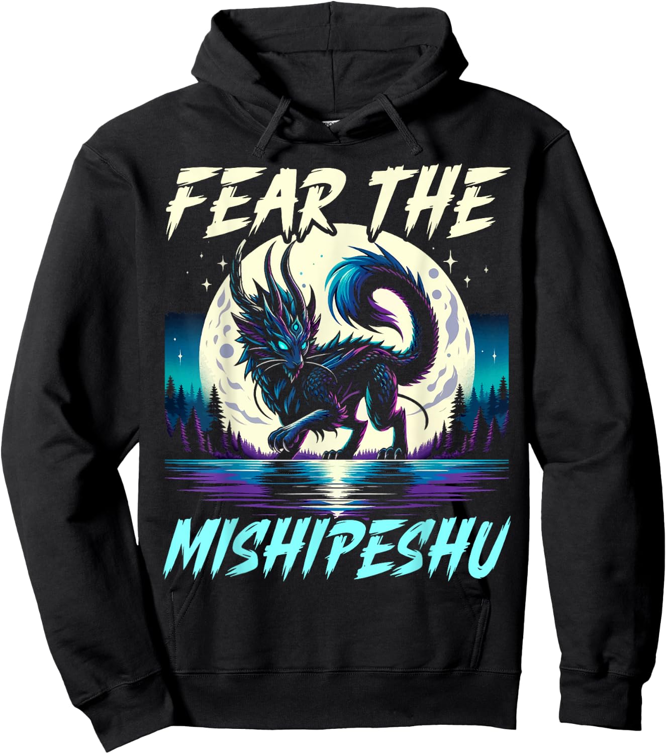Mishipeshu Mythical Creature Cryptozoology Cryptid Hoodie - Hoodie | Black