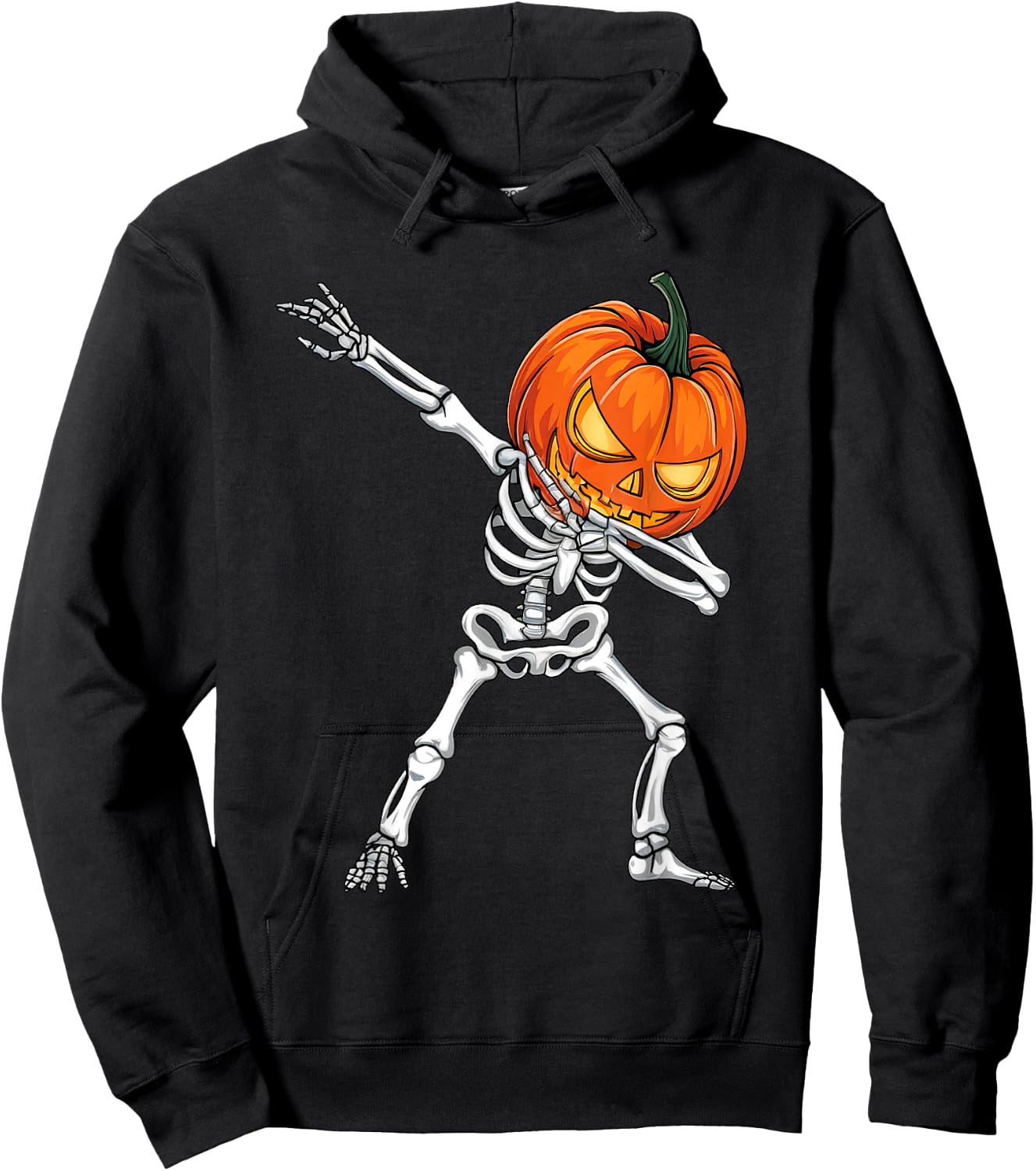 Dabbing Pumpkin Skeleton Halloween Dab Boys Teen Toddler Kid Hoodie - Hoodie | Black