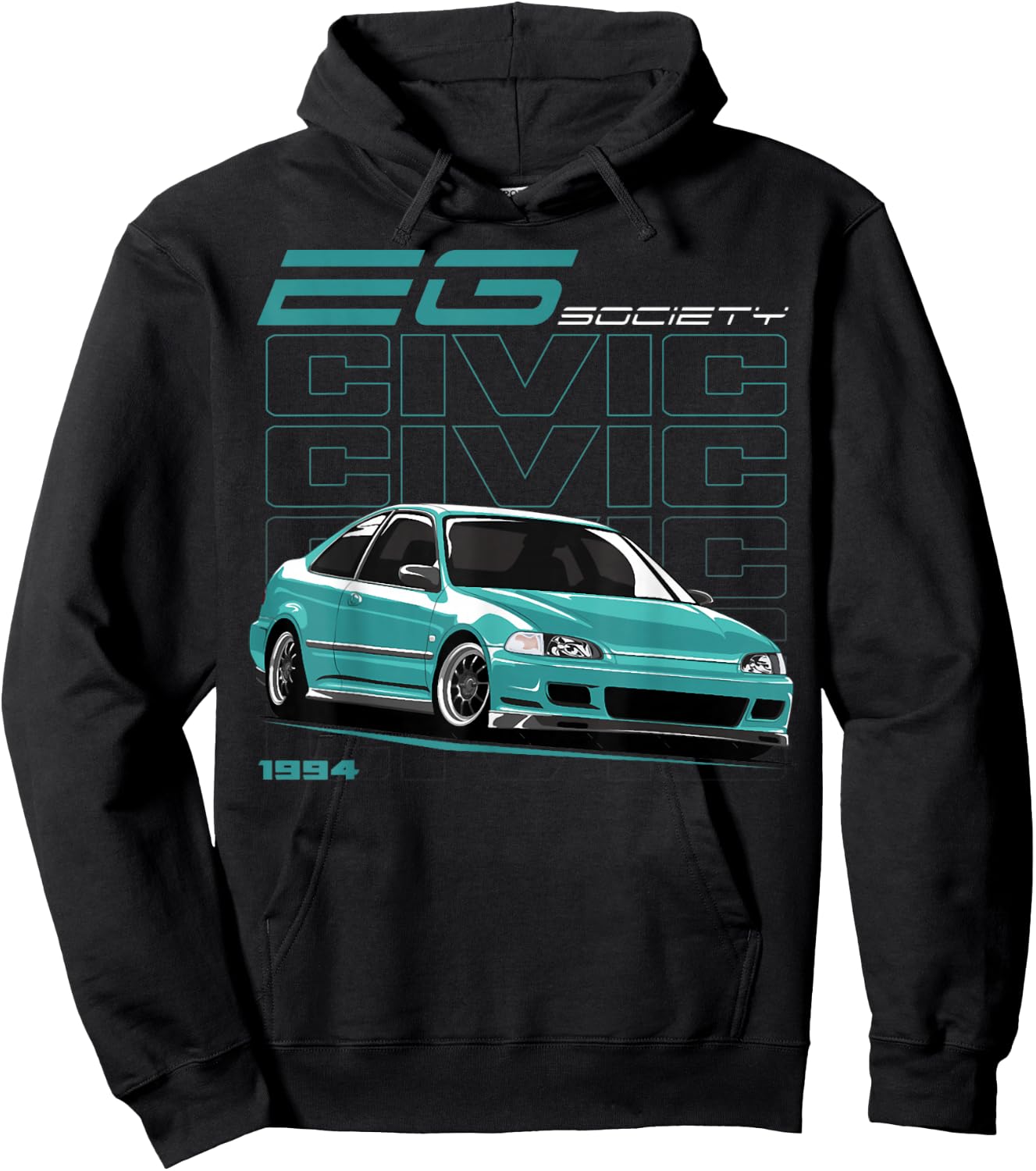 Civic Eg Car Hoodie - Hoodie | Black