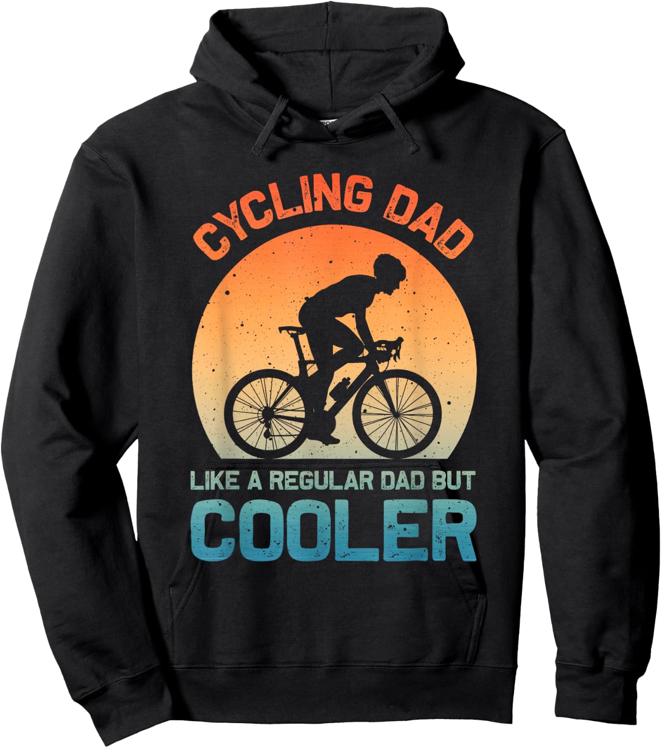 Cycling Dad Art Father Biking Cyclist Road Cycling Hoodie - Hoodie | Black