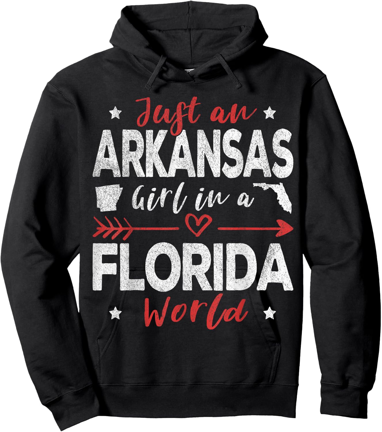 Just An Arkansas Girl In A Florida World Hoodie - Hoodie | Black