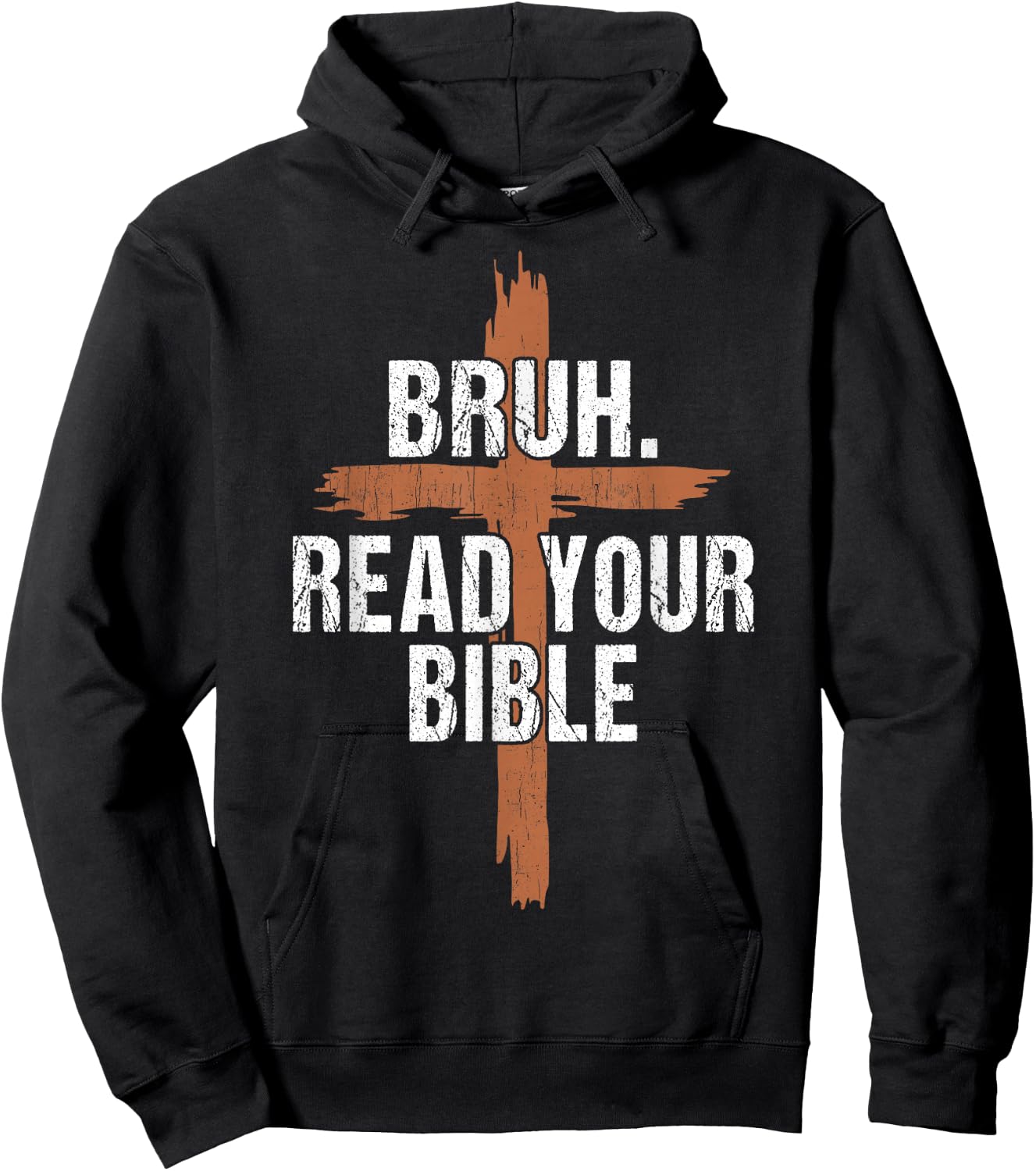 Men Bruh Read Your Bible Dad Boy Funny Christian Religious Hoodie - Hoodie | Black