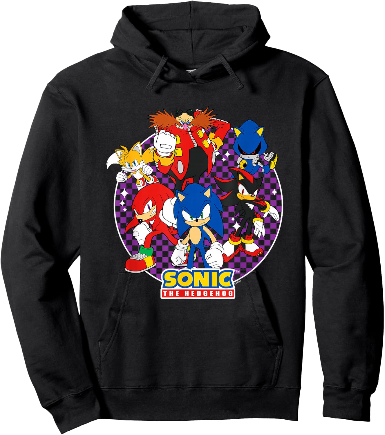 Sonic The Hedgehog Heroes & Villains Epic Portrait Hoodie - Hoodie | Black