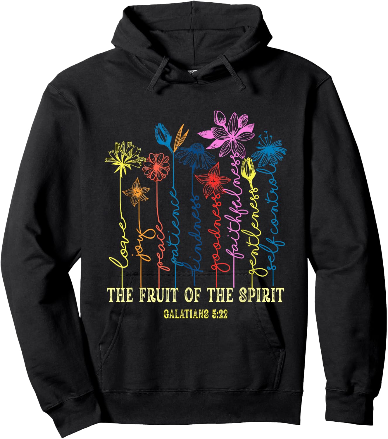 The Fruit Of The Spirit Bible Verse Christian Hoodie - Hoodie | Black
