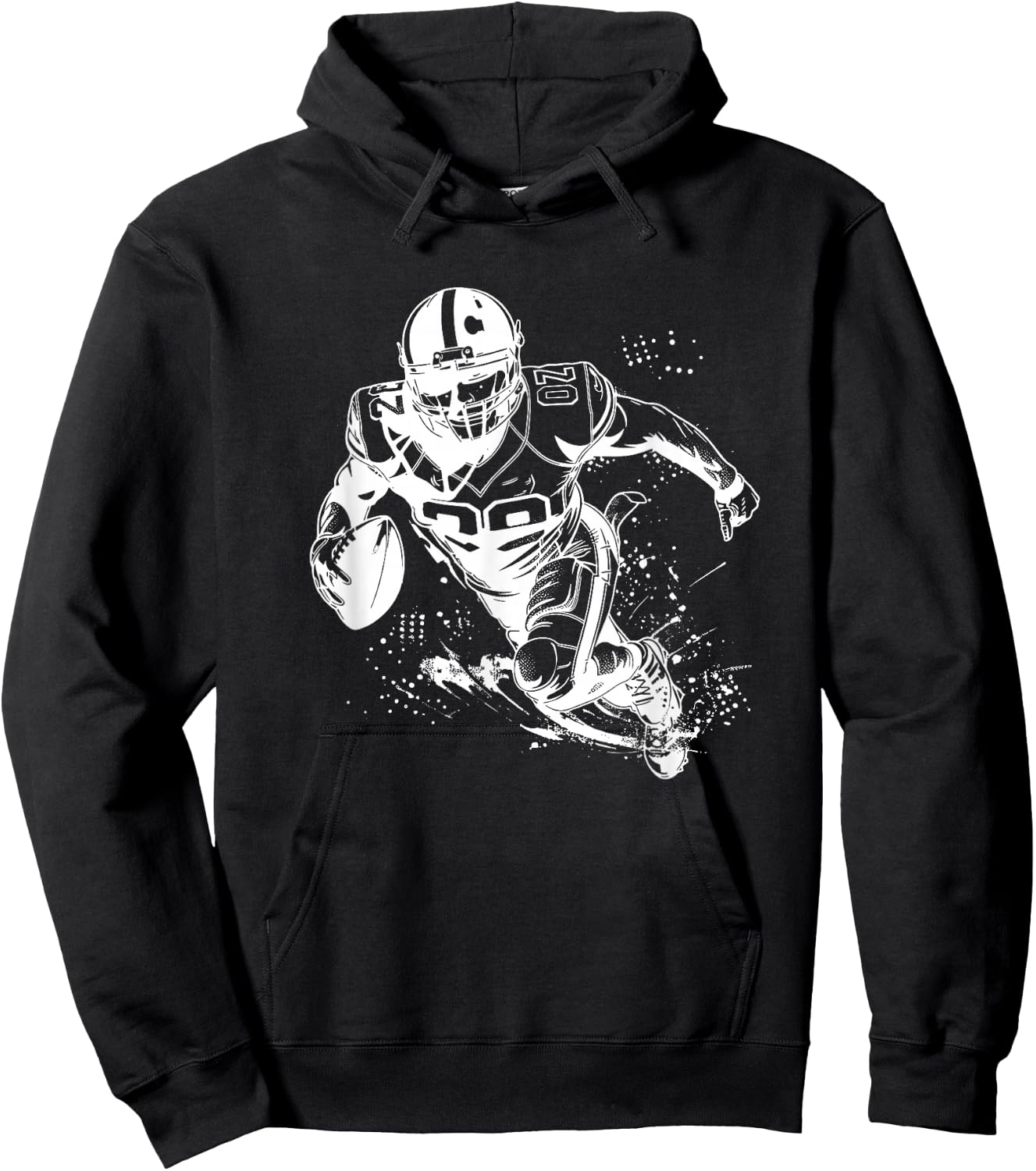 Football Player Hoodie - Hoodie | Black