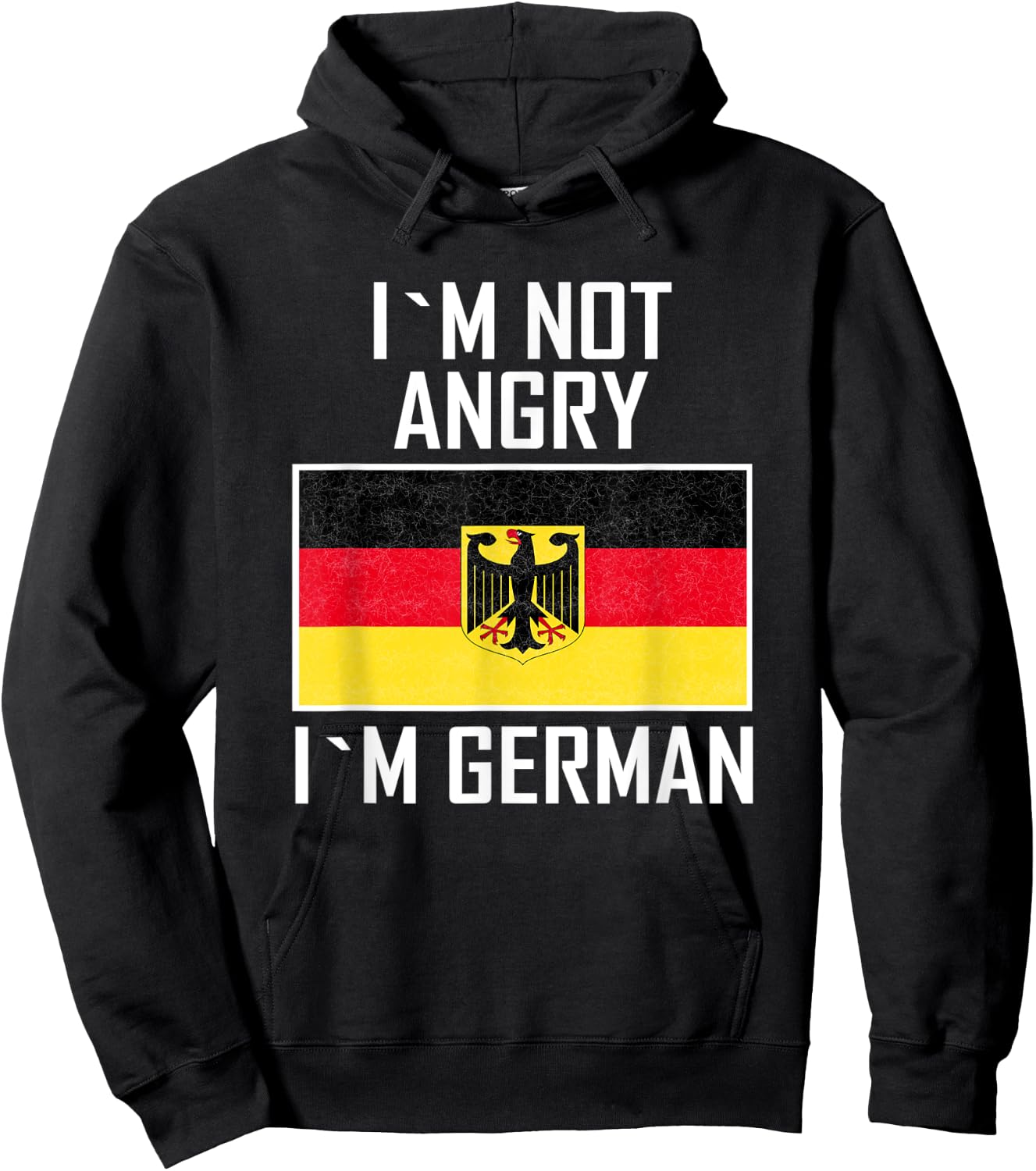 I´m not angry I´m German Eagle Germany German Hoodie - Hoodie | Black