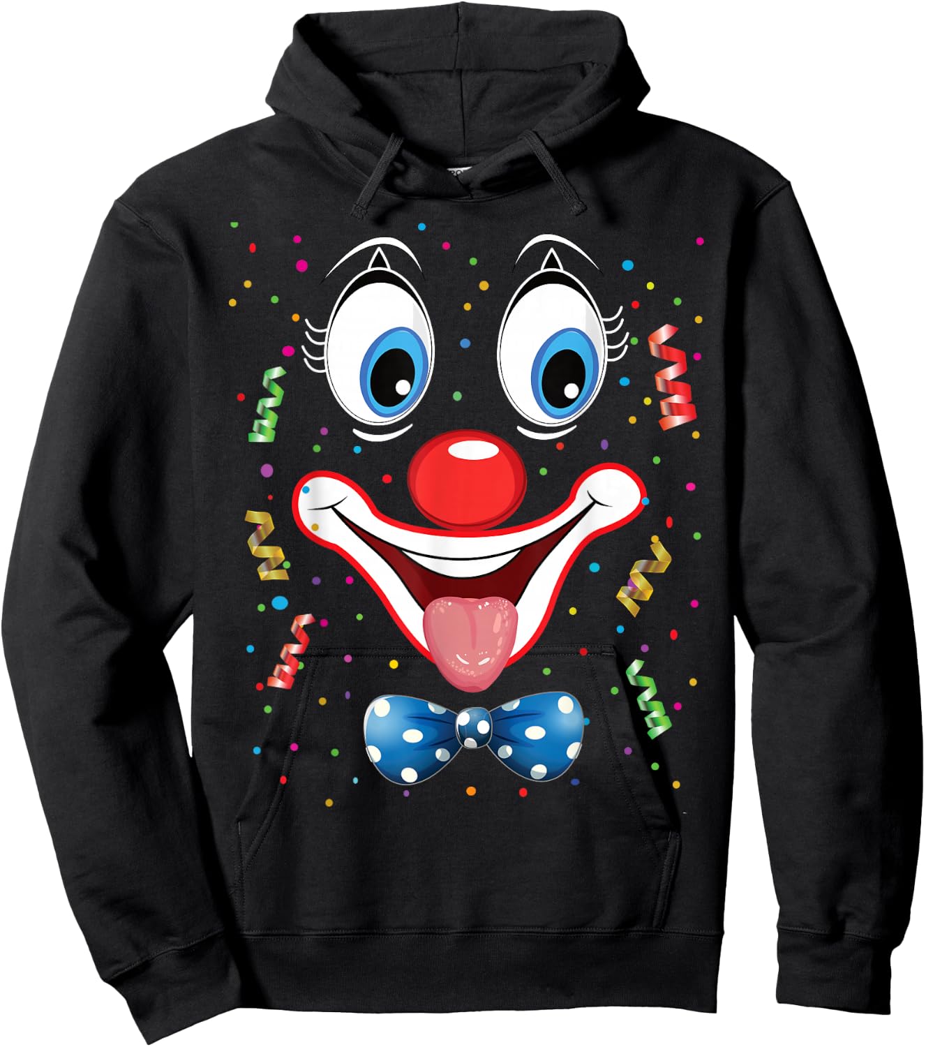 Carnival Clown Face Circus Costume Kids Men Women Carnivals Hoodie - Hoodie | Black