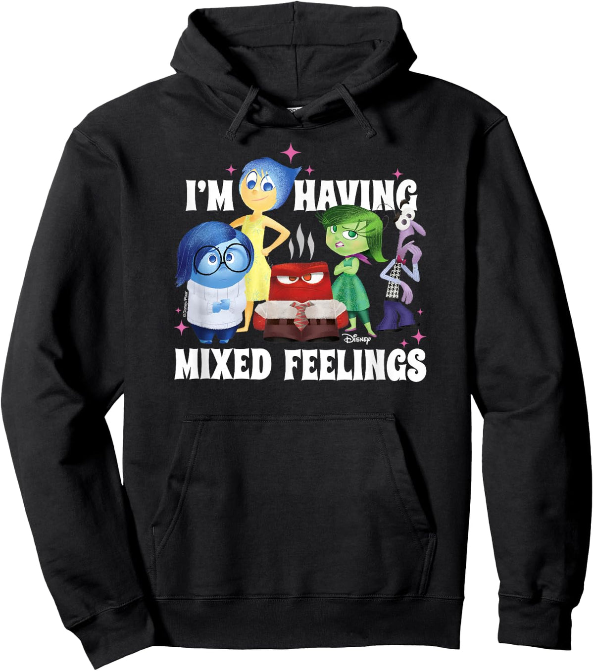Inside Out - Joy Sadness Disgust Anger Fear Mixed Feelings Hoodie - Hoodie | Black