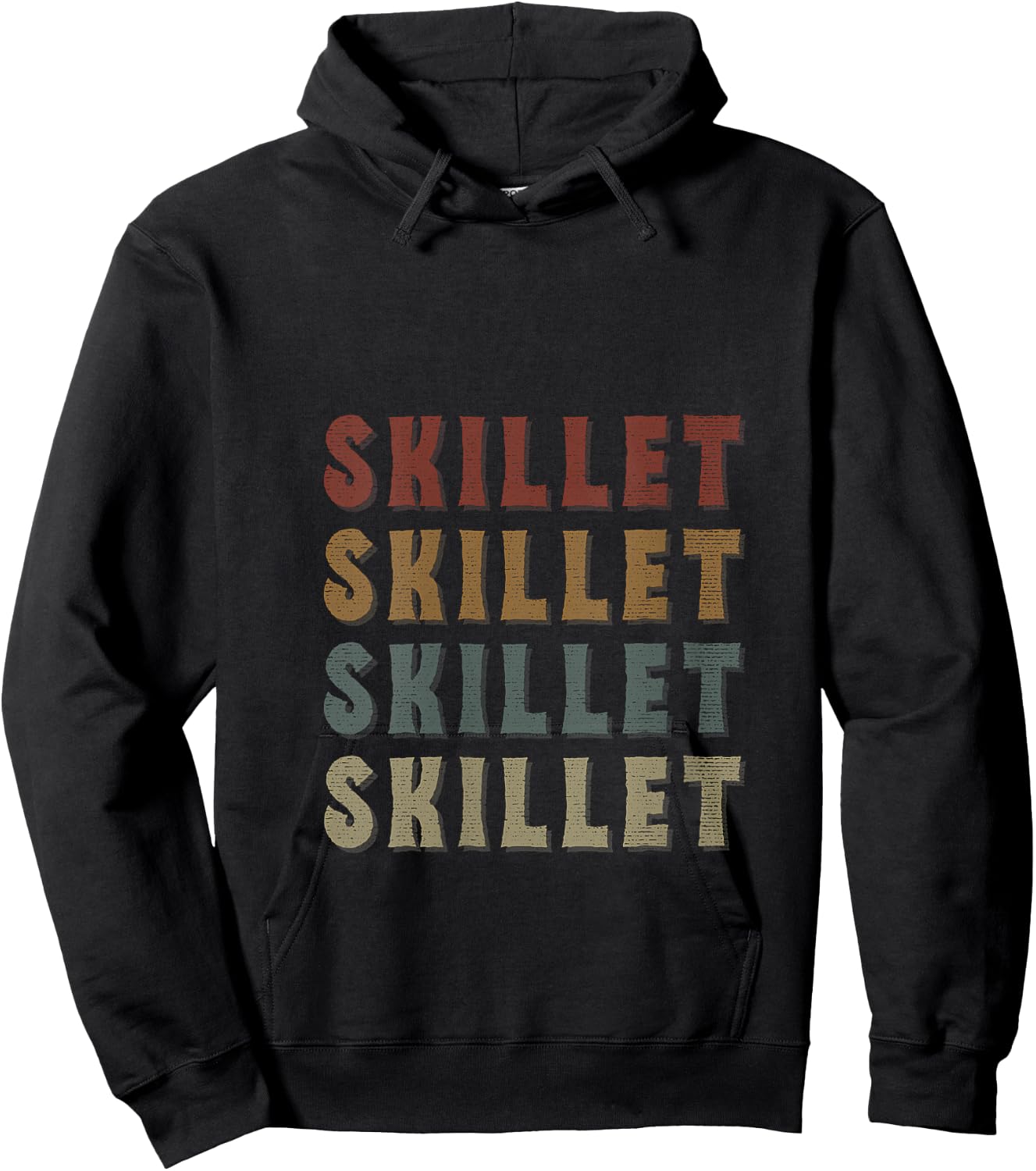 Women's Vintage Cool Skillet Name Funny Love Heart Skillet V-Neck Hoodie - Hoodie | Black