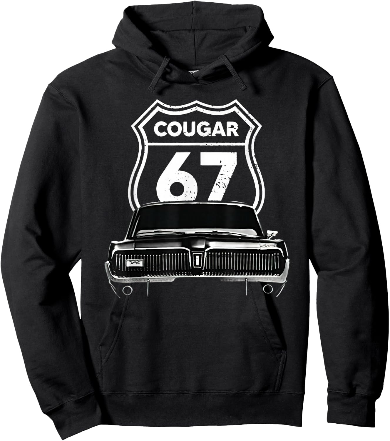 1967 Mercury classic Cougar cars Hoodie - Hoodie | Black