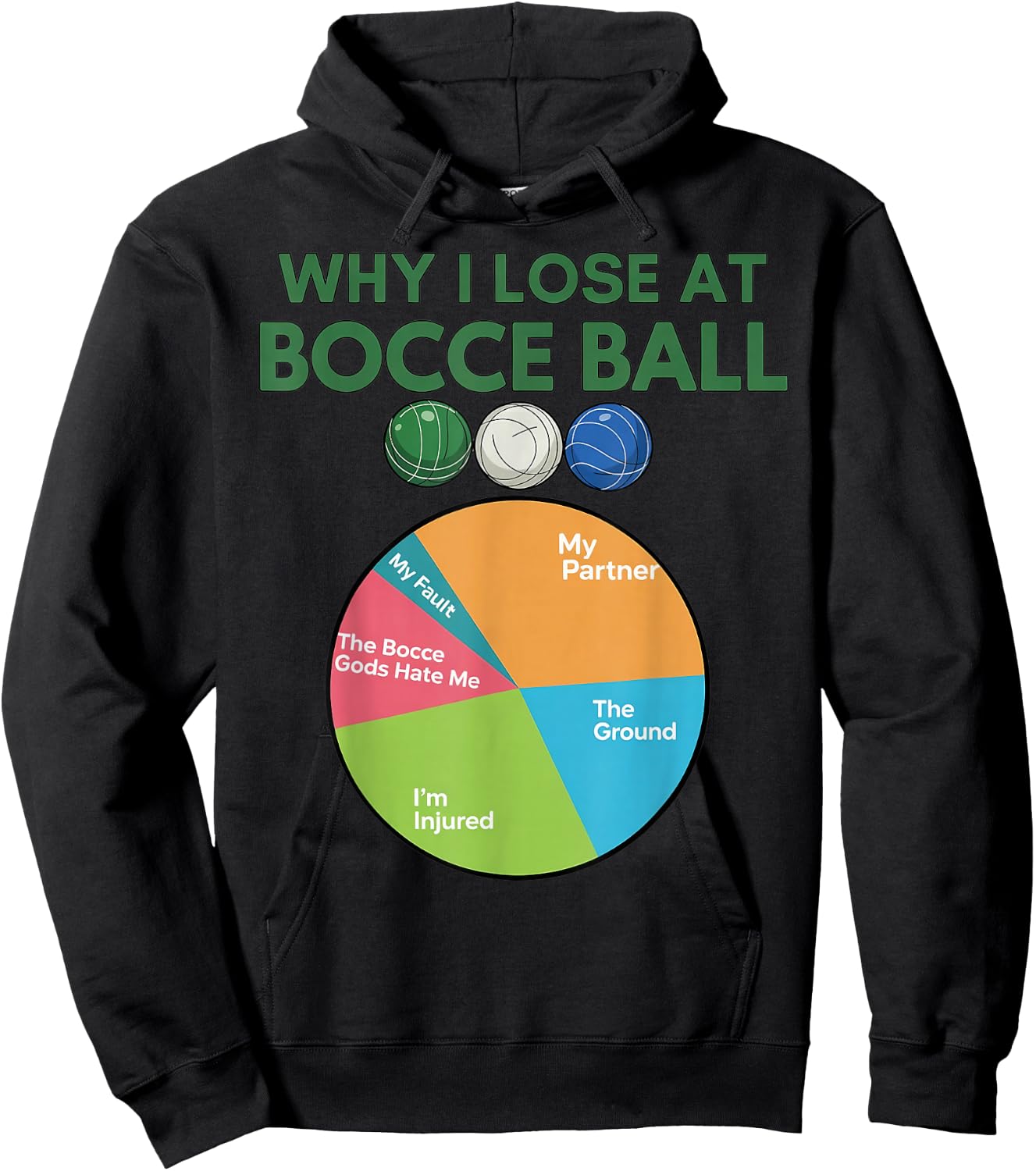 Why I Lose Italian Bocce Player Boccia Italy Boules Bocce Hoodie - Hoodie | Black