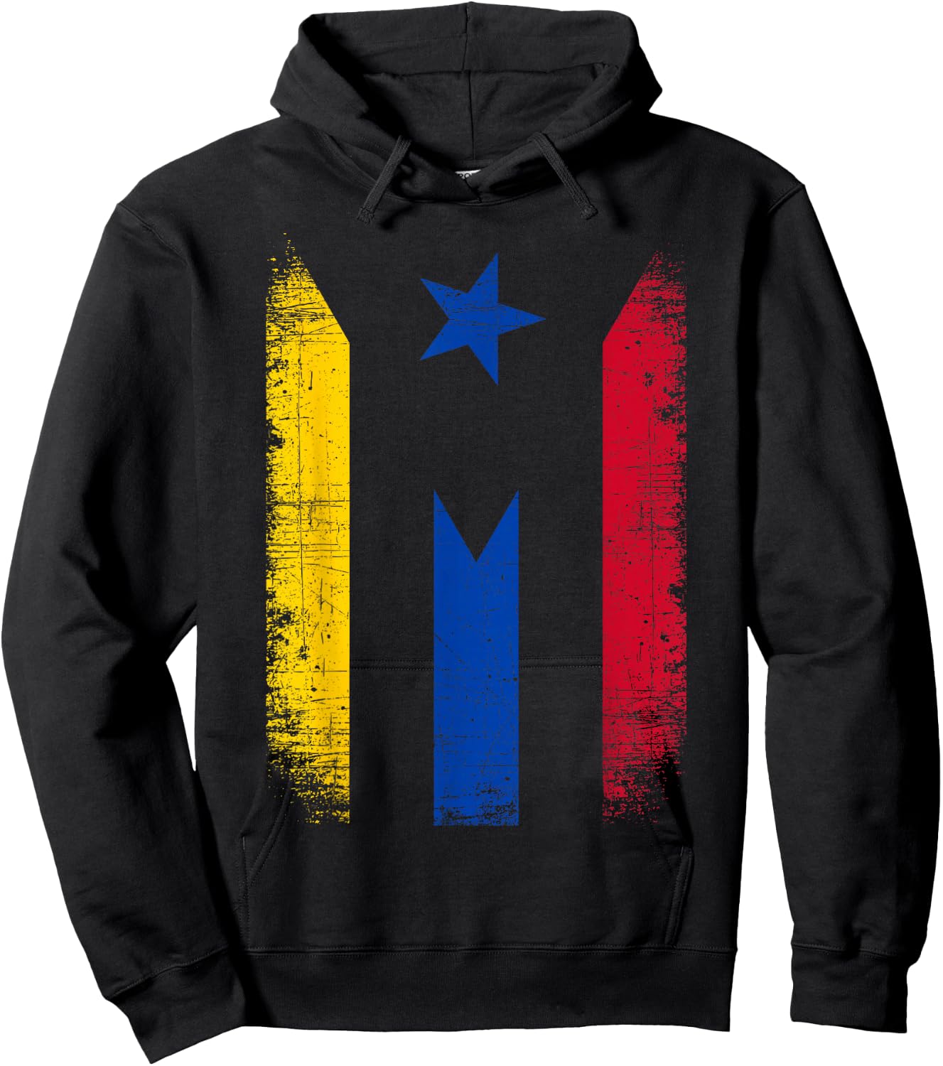 Colombia Puerto Rico Flag Retro Vintage Boricua Colombian Hoodie - Hoodie | Black