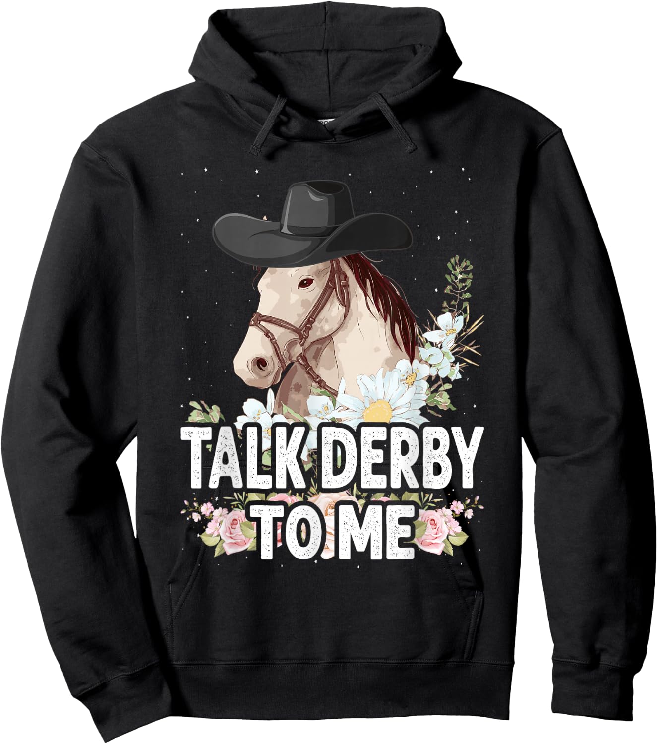 Talk Derby To Me Horse Racing Funny Derby Day Hoodie - Hoodie | Black