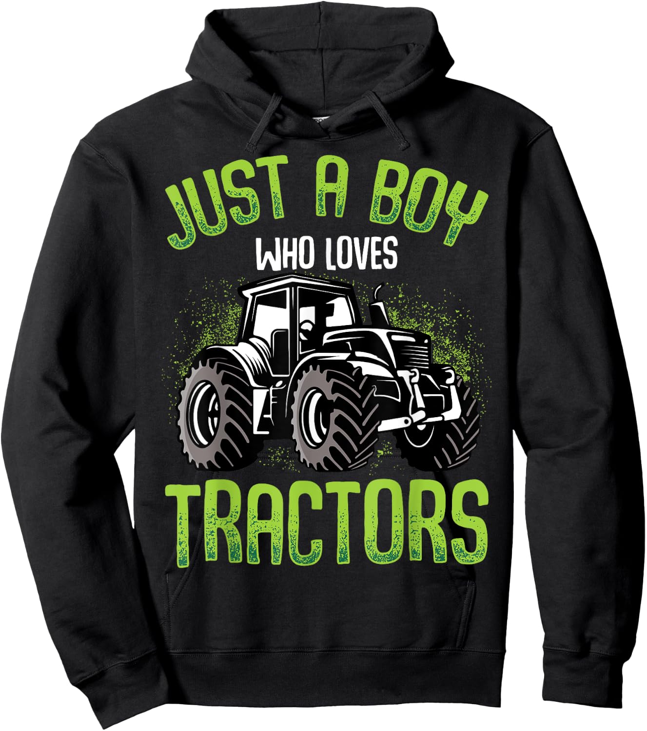 Just A Boy Who Loves Tractors Farm Kids Hoodie - Hoodie | Black