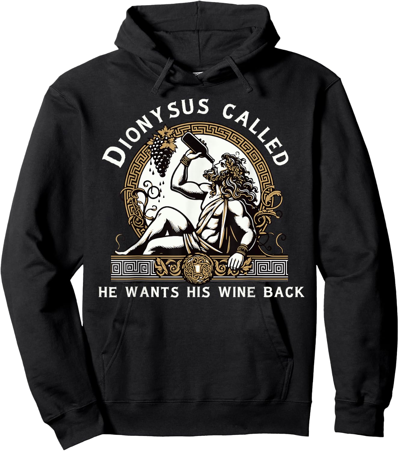Dionysus Ancient Greece Funny Wine Tasting Greek Mythology Hoodie - Hoodie | Black