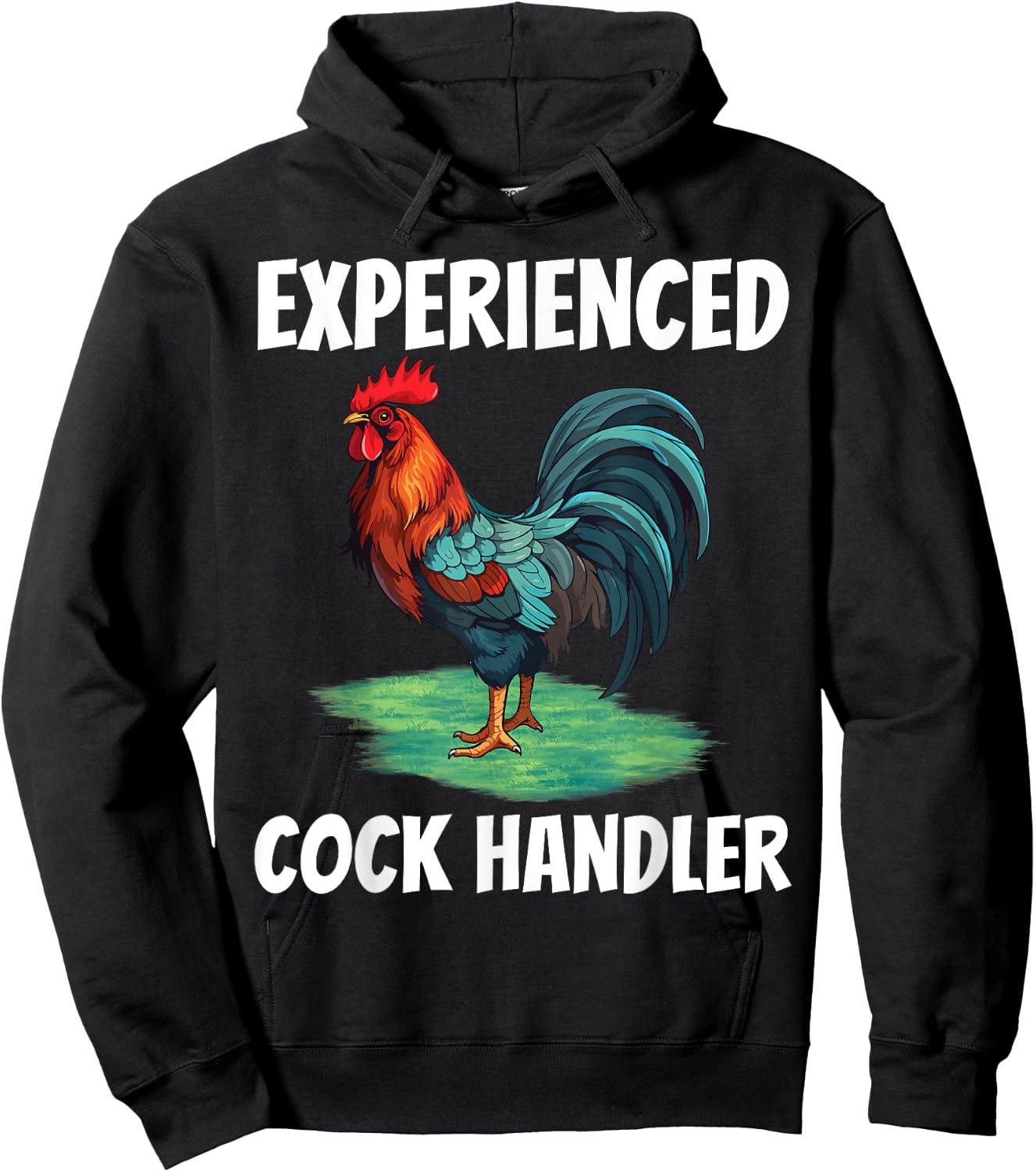 Experienced Cock Handler Chicken Funny Rooster Lover Hoodie - Hoodie | Black