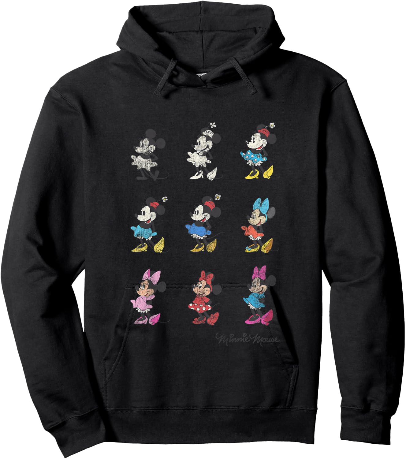 Kids Disney Mickey And Friends Classic Minnie Through The Years Hoodie - Hoodie | Black