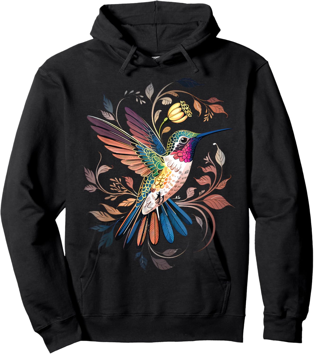 Hummingbird Native American Indian Tribal Graphic Hoodie - Hoodie | Black