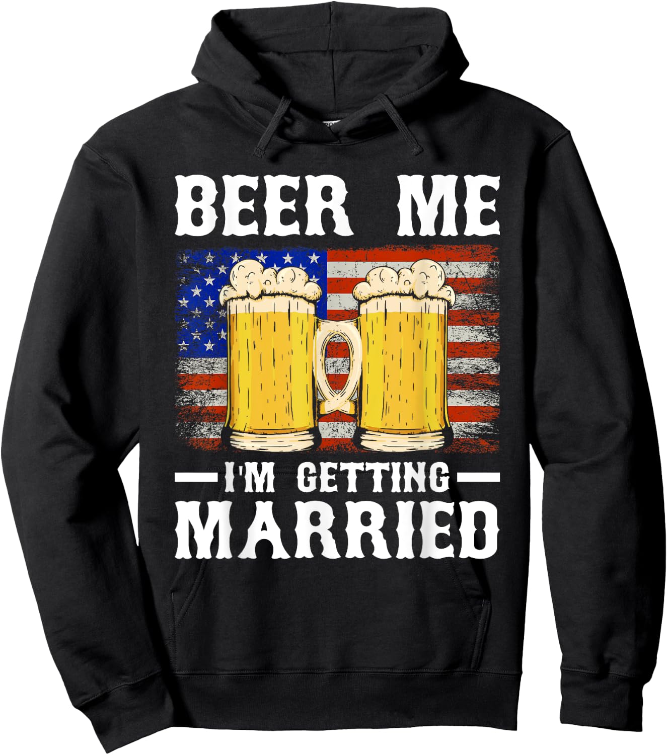 Beer Me I'm Getting Married Groom Groomsmen Hoodie - Hoodie | Black