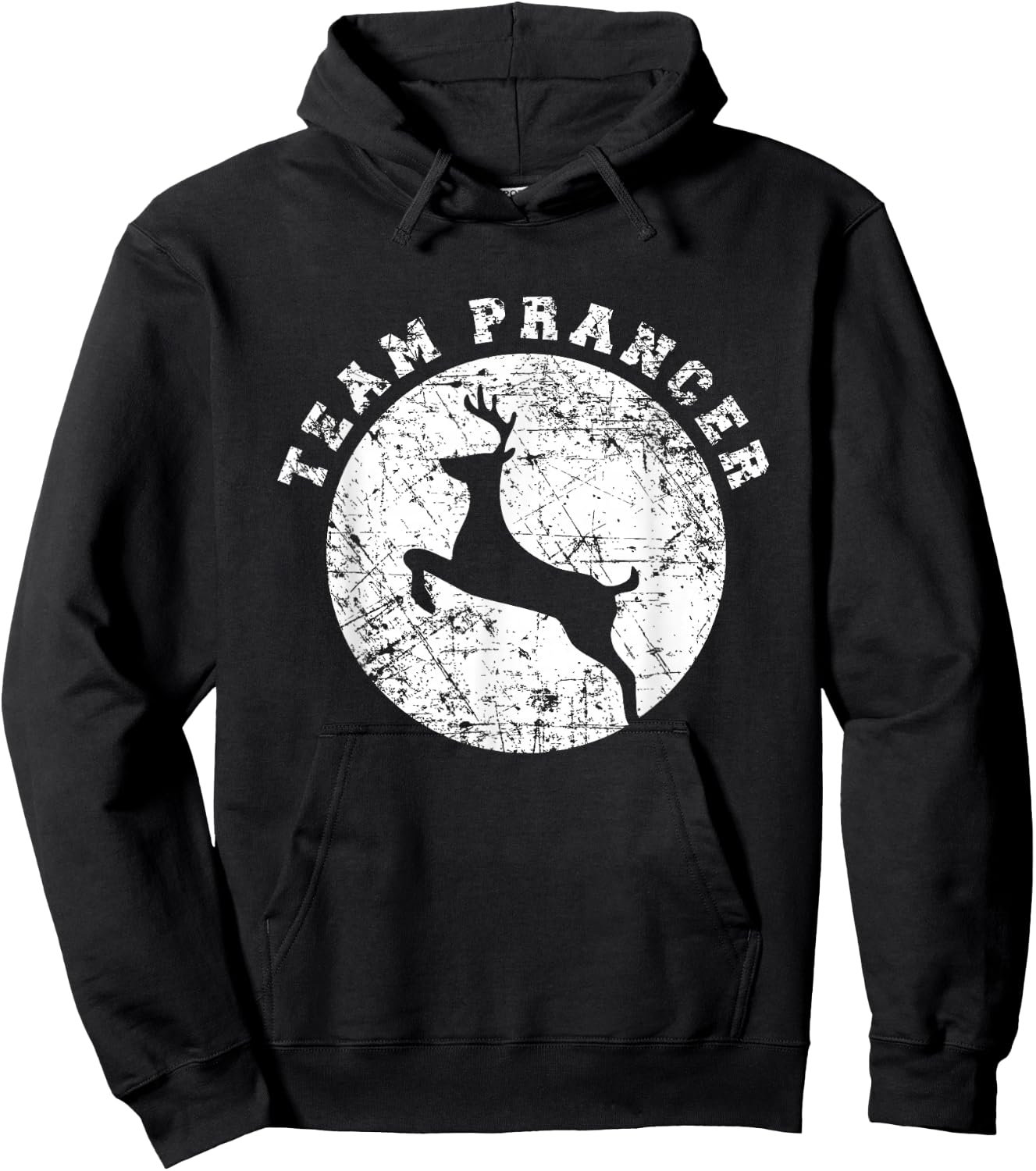 Team Prancer T Shirt, Funny Cute Christmas Gift Kids Adults Hoodie - Hoodie | Black