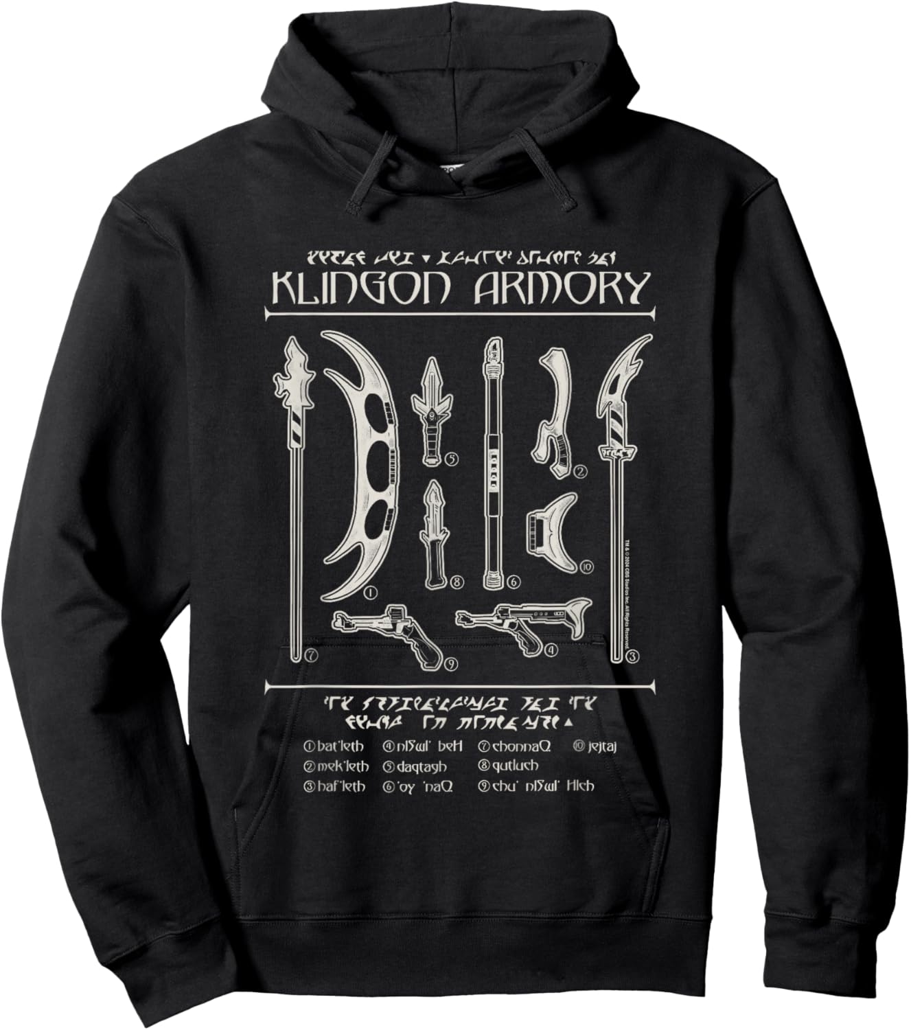 Star Trek: The Next Generation Klingon Armory Weapon Guide Hoodie - Hoodie | Black