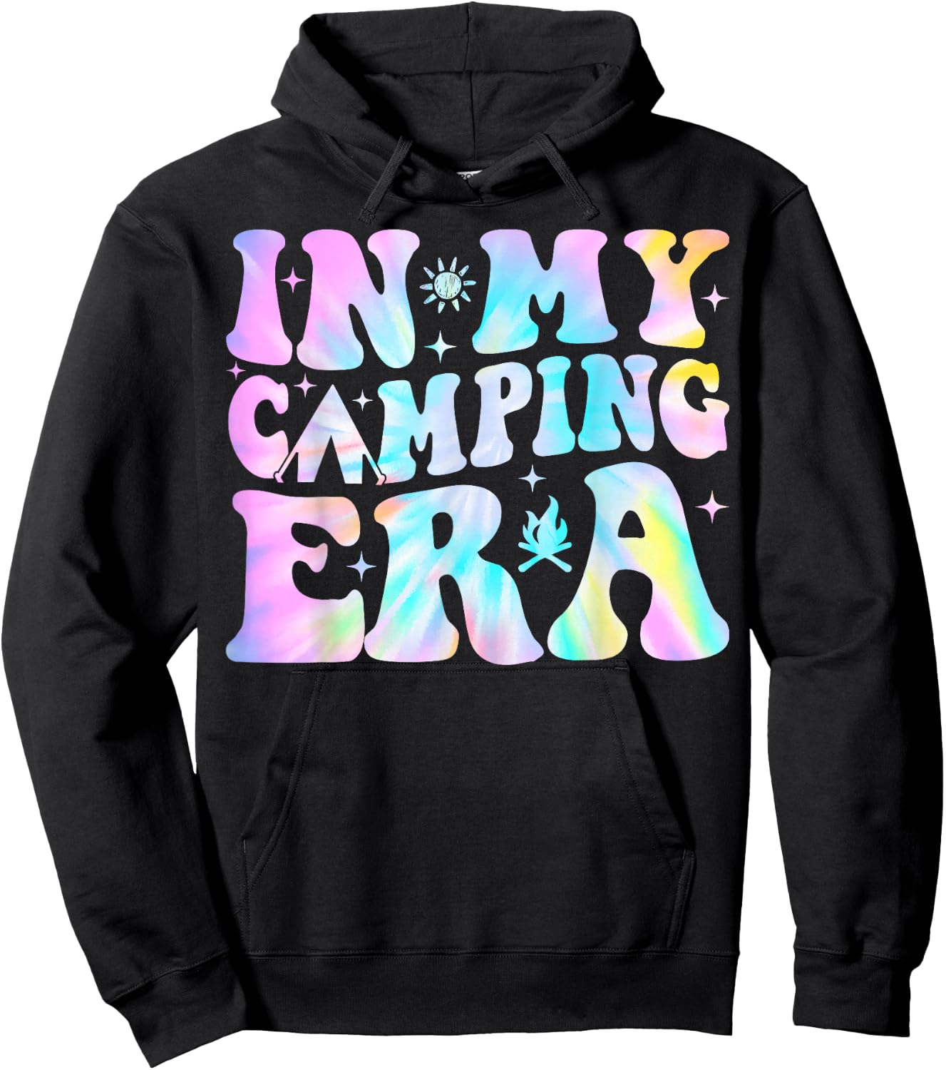 Groovy In My Camping Era Camper Hoodie - Hoodie | Black