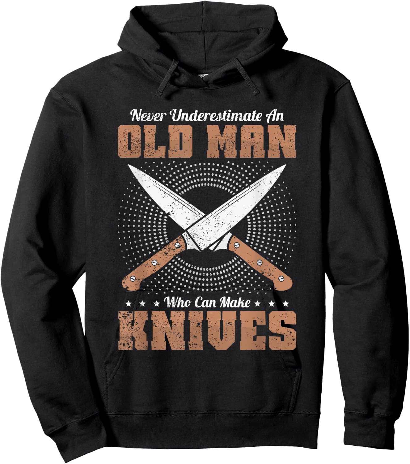 An Old Man Who Can Make Knives - Forging Knives Bladesmith Hoodie - Hoodie | Black