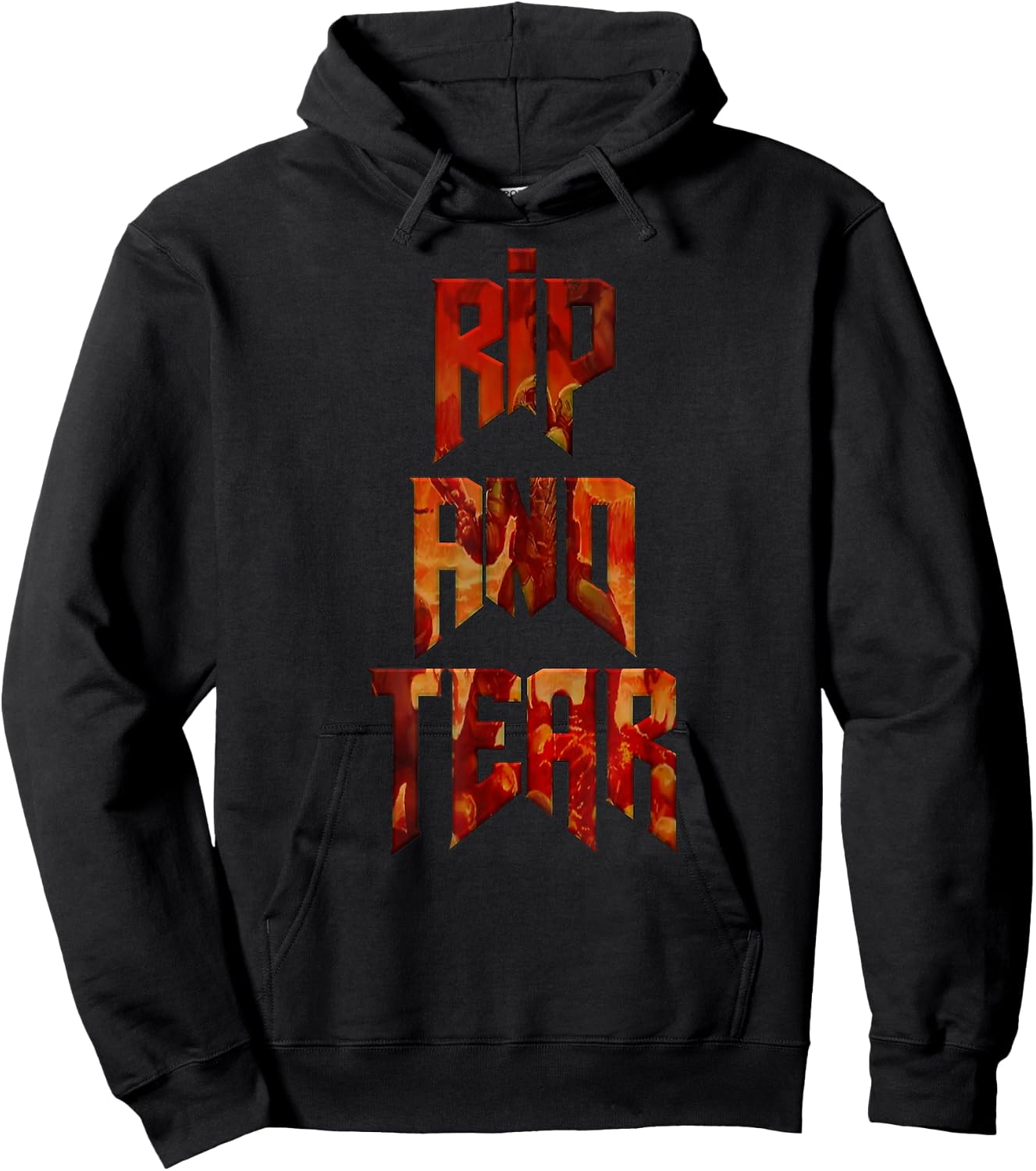 Rip And Tear Gym Hoodie - Hoodie | Black