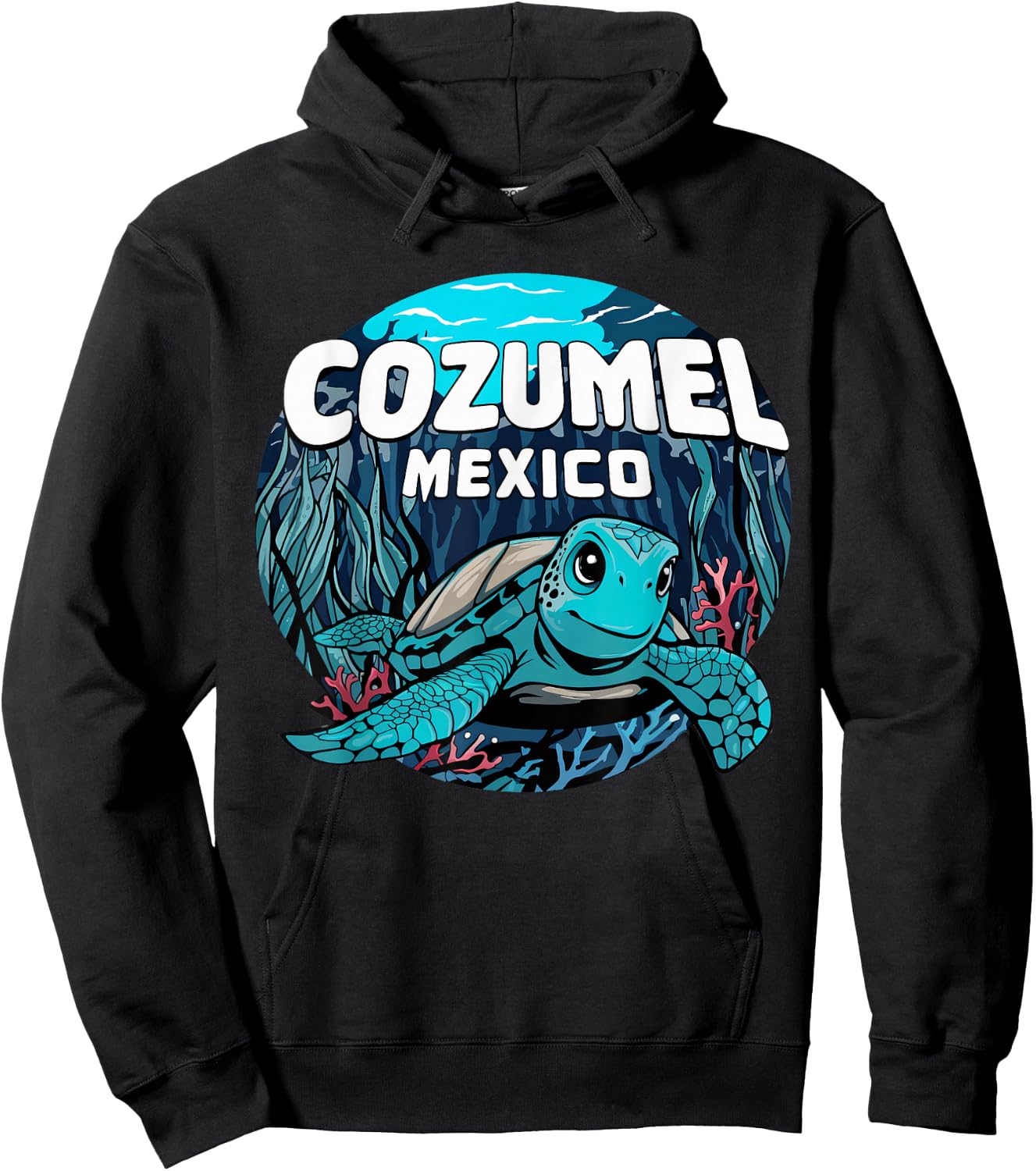 Cozumel Sea Turtle Hoodie - Hoodie | Black