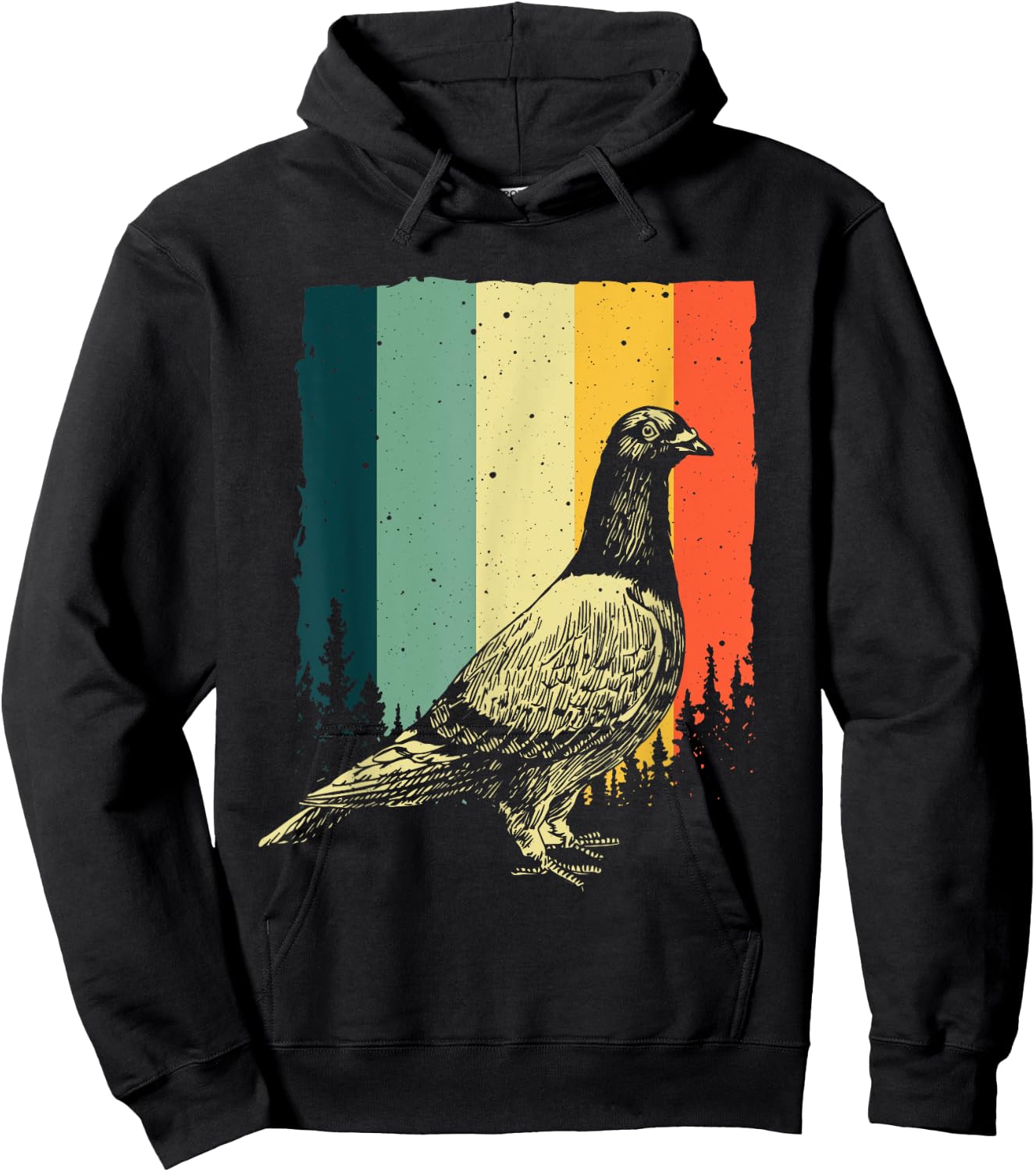 Cute Pigeon Art Women Domestic Homing Pigeon Lovers Hoodie - Hoodie | Black