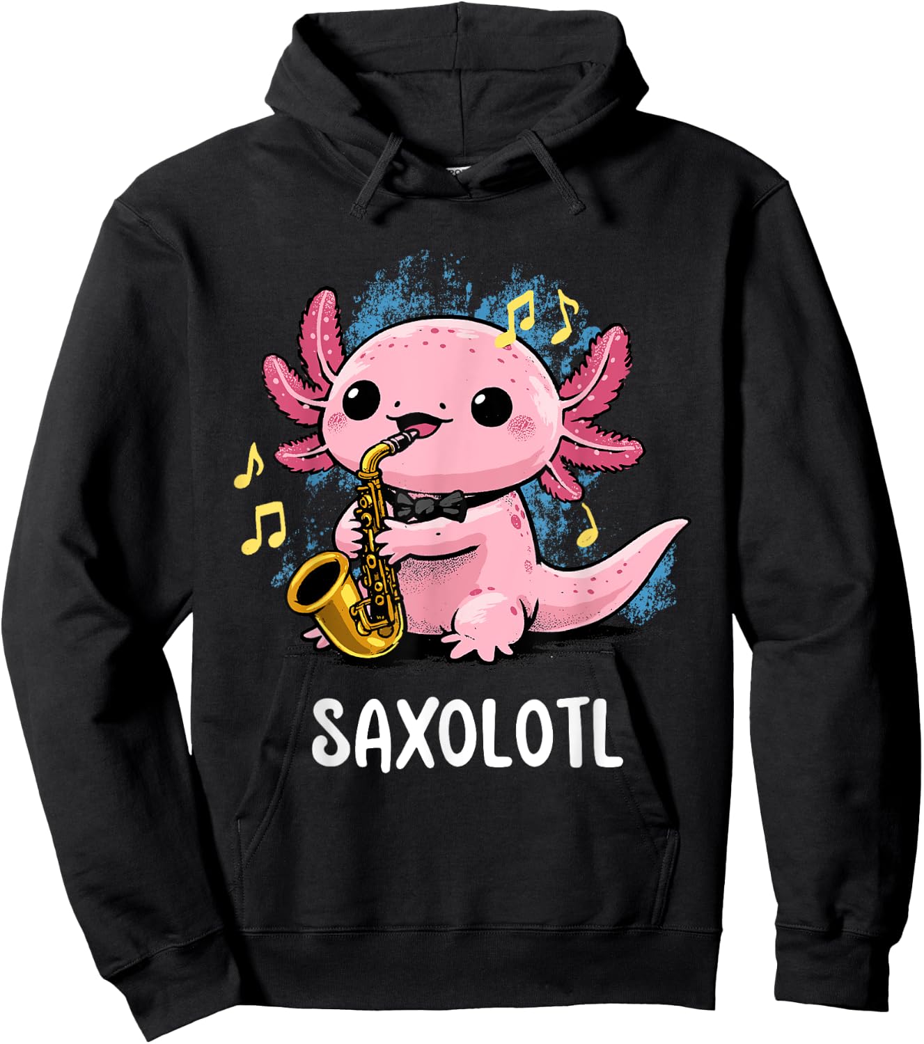 Axolotl apparel Saxolotl Saxophone Axolotl Music Sax Teacher Women Kids Hoodie - Hoodie | Black