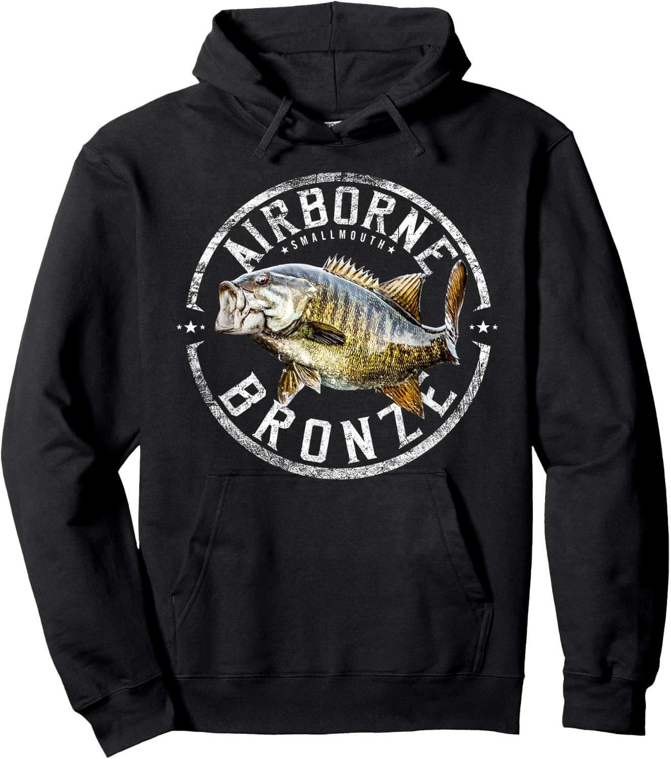 Smallmouth bass fishing angling gift Hoodie - Hoodie | Black