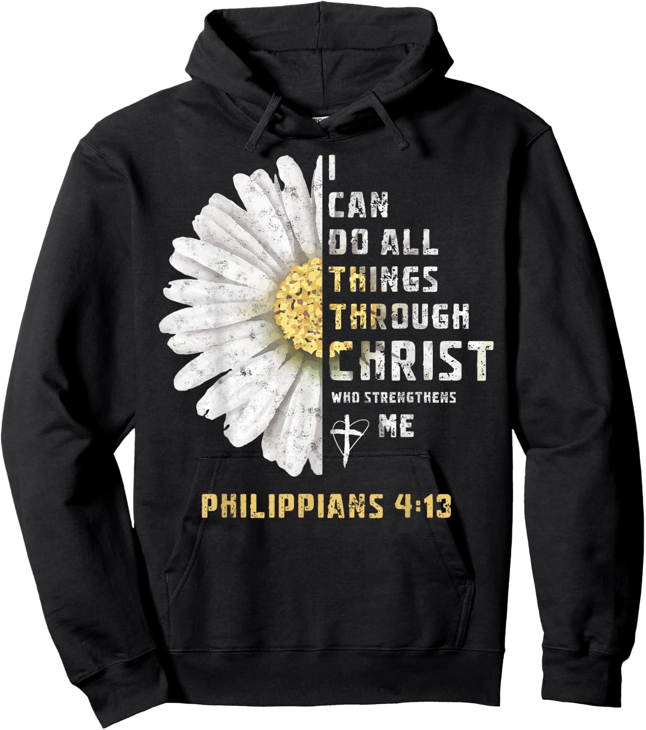I Can Do All Things Through Christ Christian Bible Lover Hoodie - Hoodie | Black