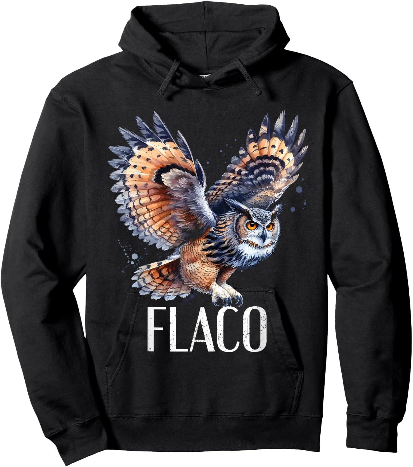 Flaco The Owl Eurasian Eagle Owls Distressed Hoodie - Hoodie | Black