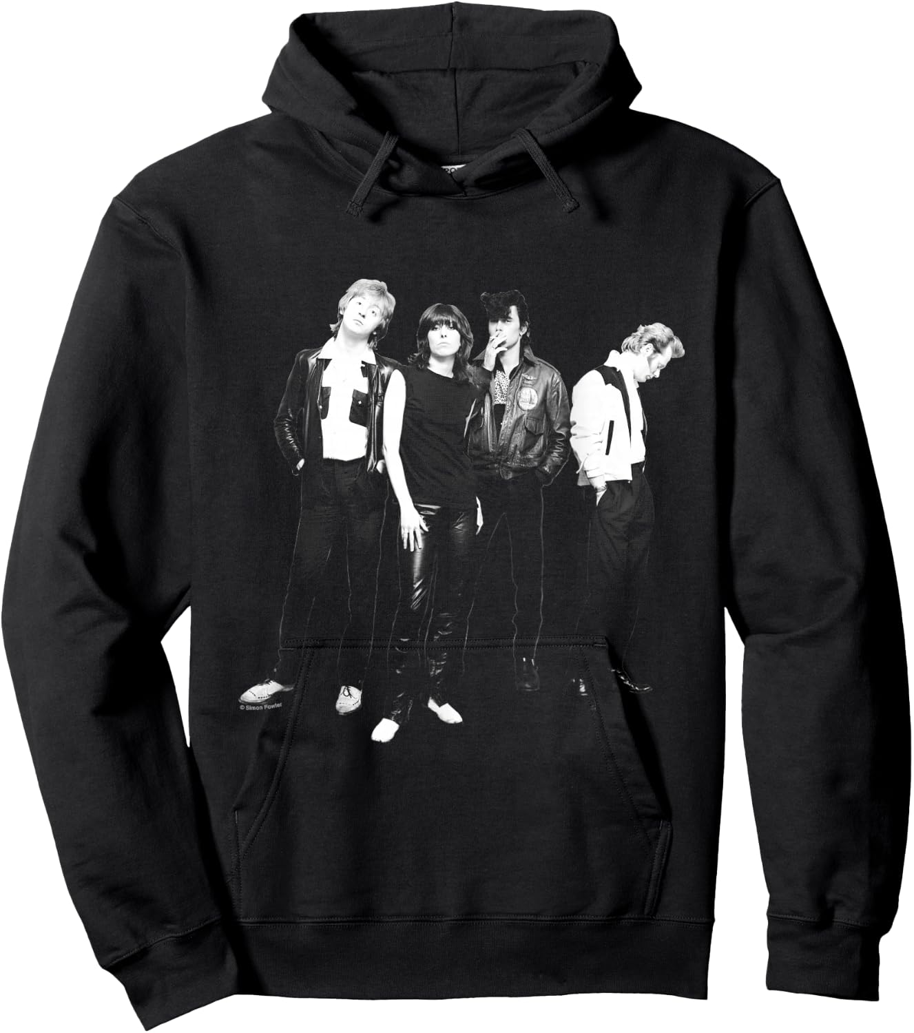 The Pretenders B&W Band Photo By Simon Fowler Hoodie - Hoodie | Black