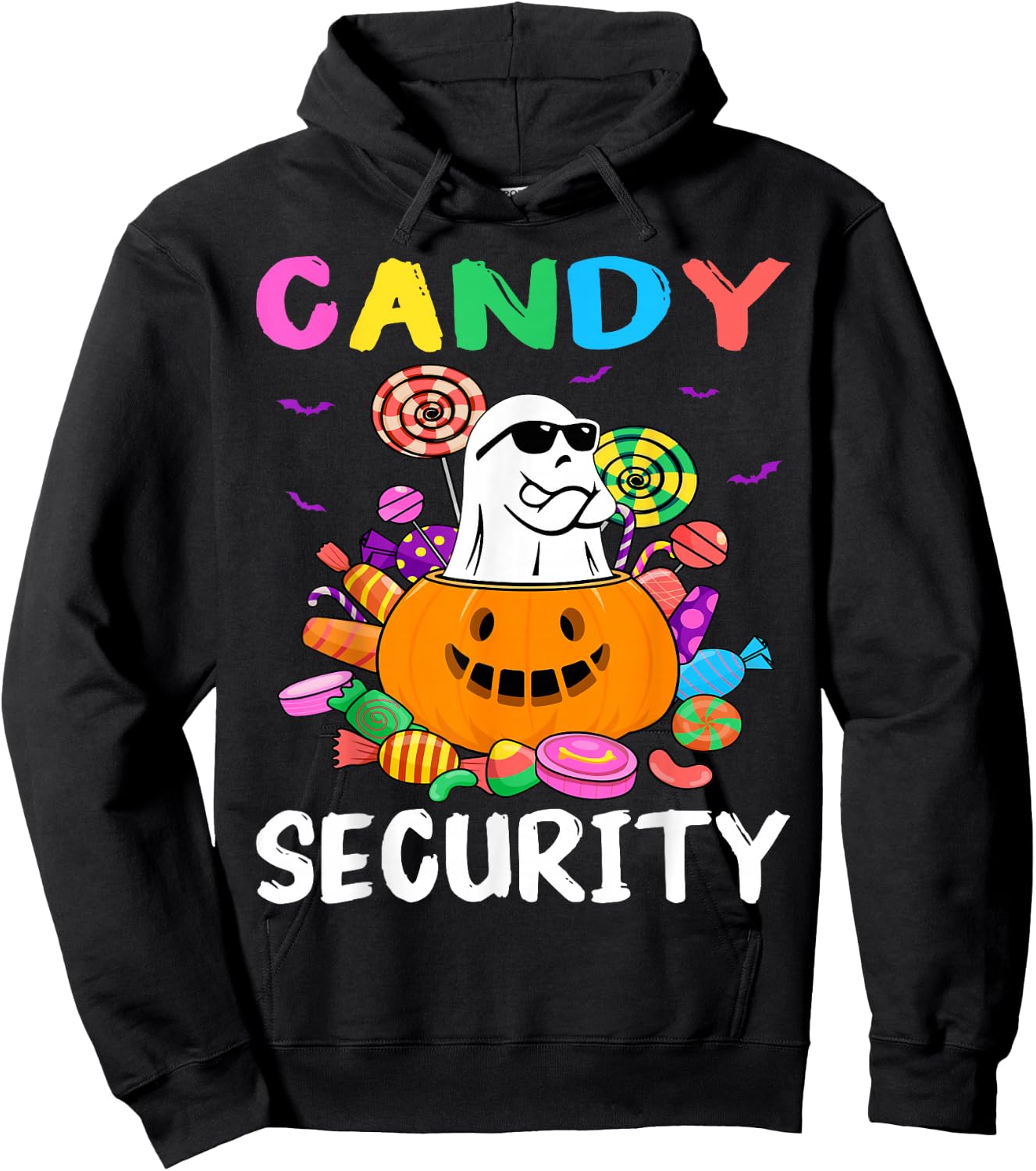 Candy Security Ghost Halloween Costume Hoodie - Hoodie | Black